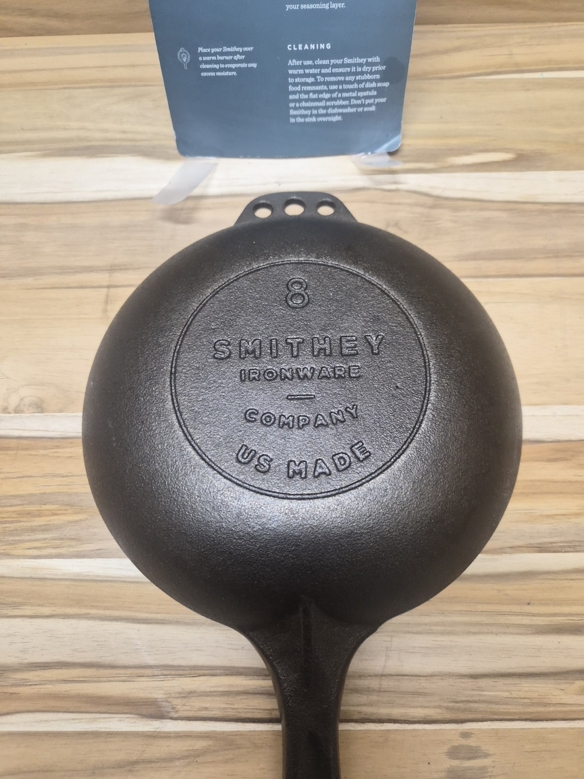Smithey Ironware Co. No. 8 Chef Skillet Cast Iron Smooth Interior US Made