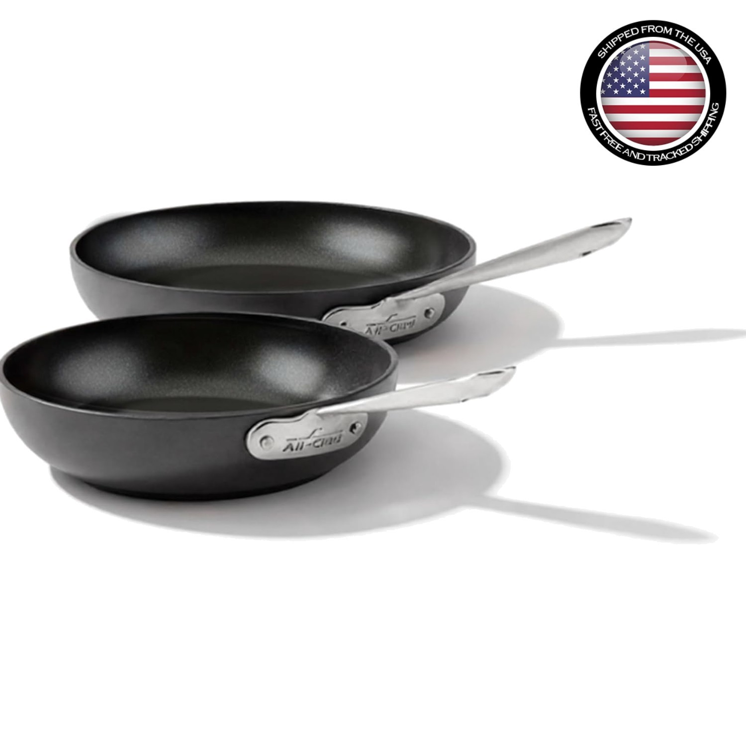 HA1 Nonstick Fry Pan Set – Induction, 8 Inch & 10 Inch – Elegant Black Design
