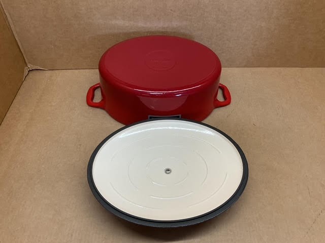 Tramontina Enameled Cast Iron 7-Quart Oval Dutch Oven – Red
