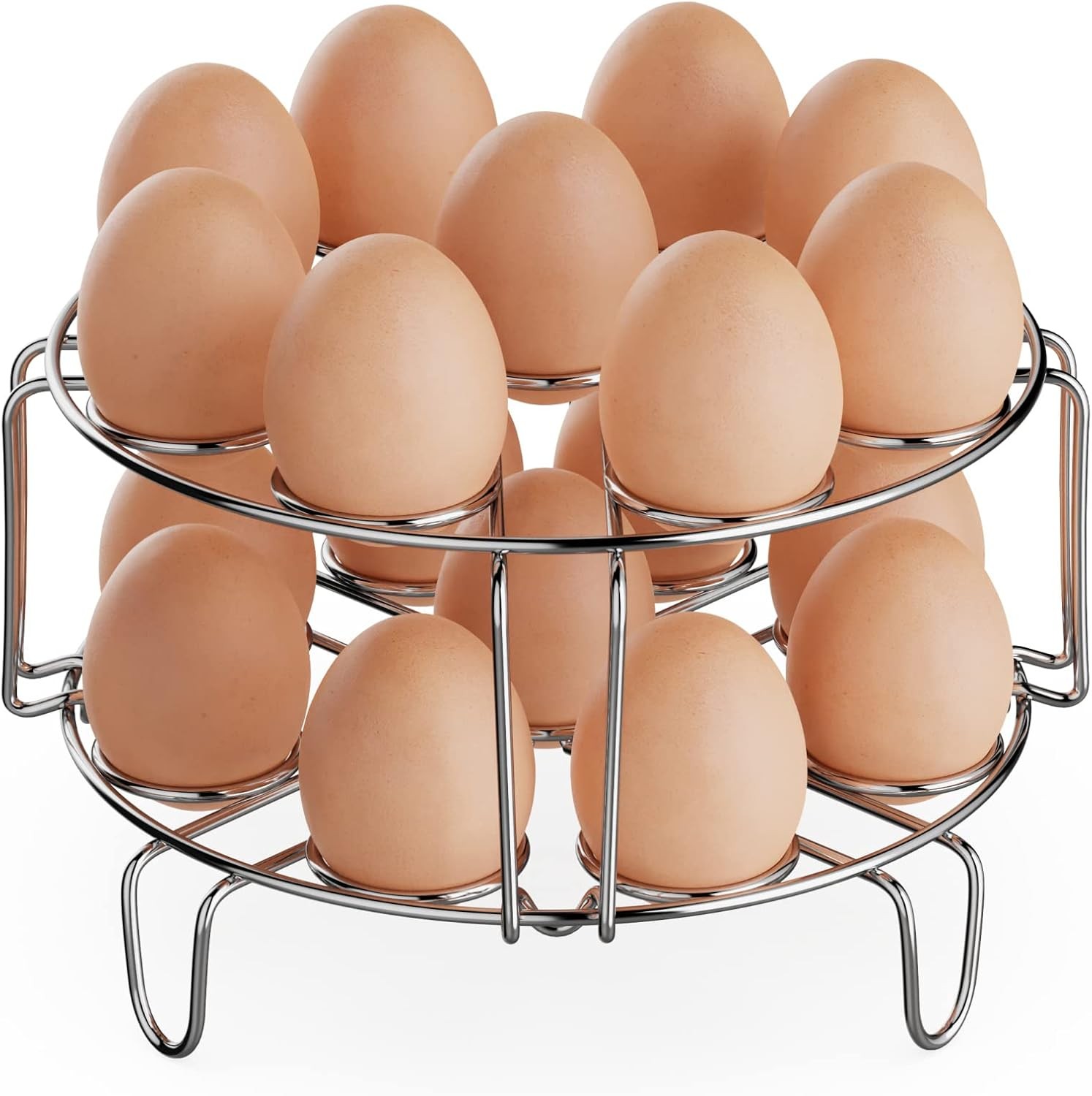 Egg Steamer Rack Stainless Steel Trivet 8 Quart Pressure Cooker Cooks 18 Eggs