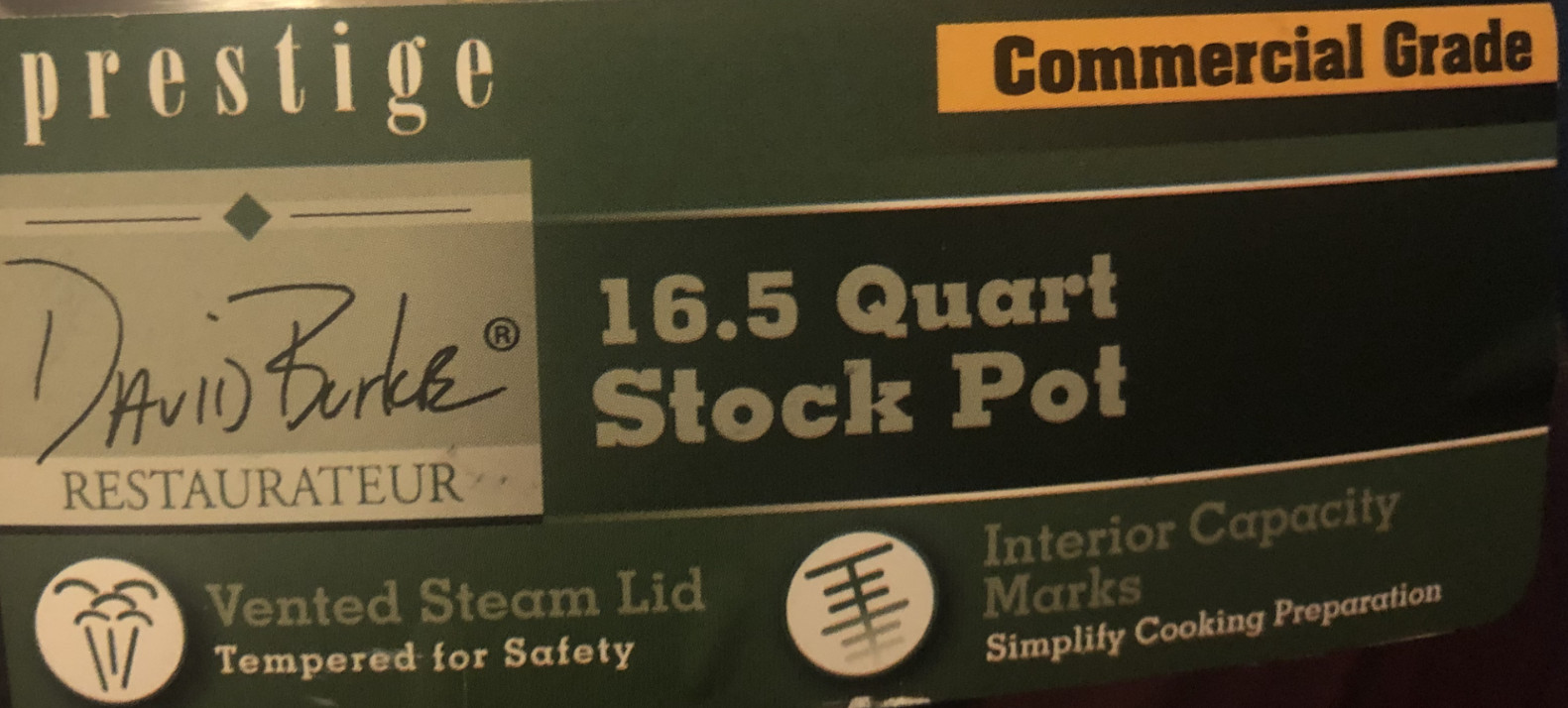 16.5 QT Stainless Steel cooking pot product as shown in the pictures