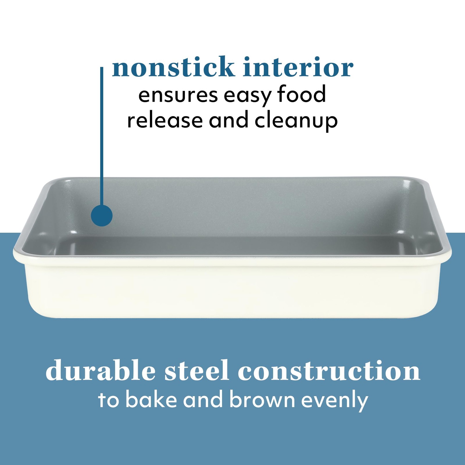 Kitchen Essentials Bake Sale 9 X 13 Inch PFOA, PFAS, PTFE Nonstick Roaster/Ca…