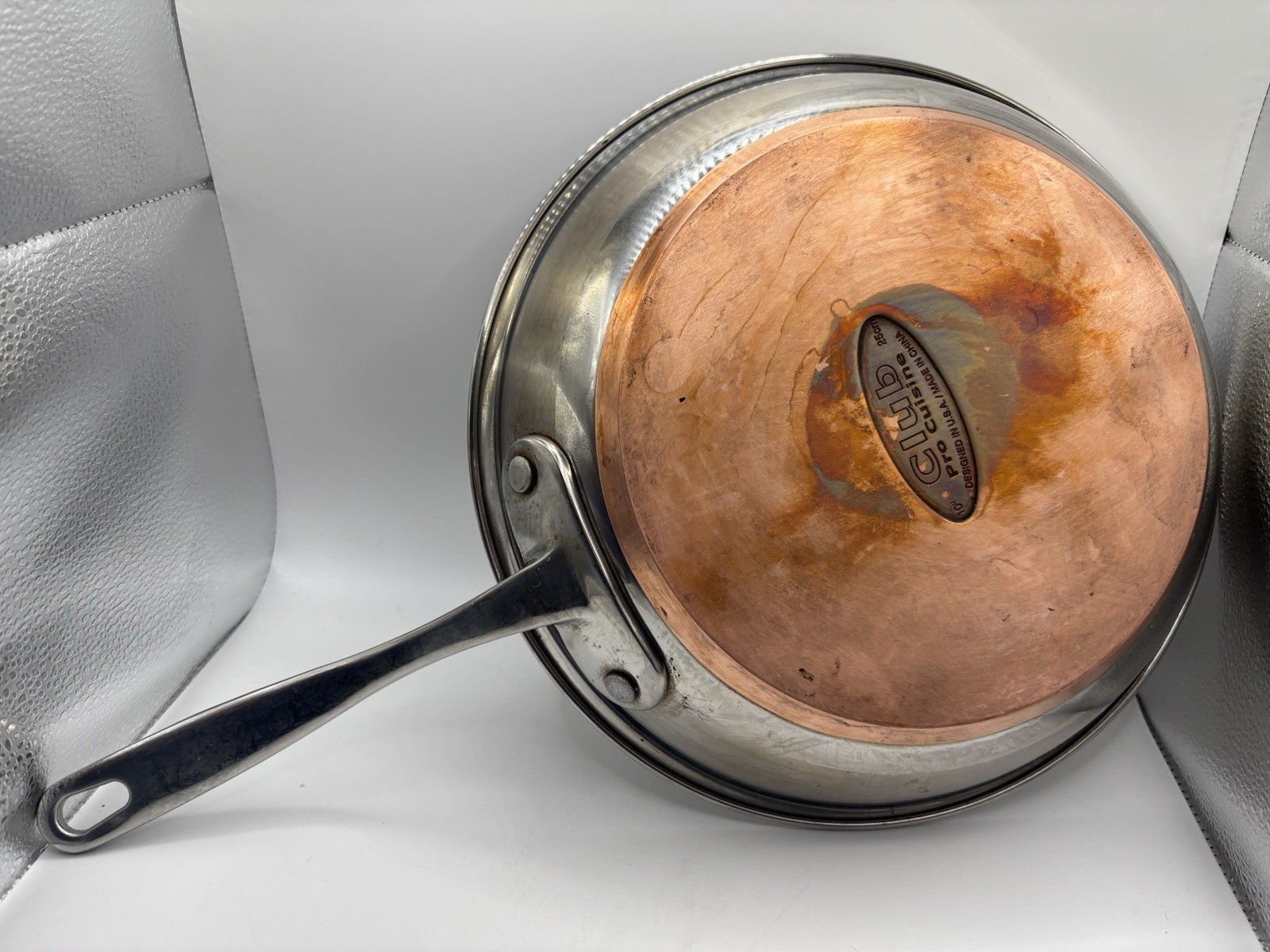 Club Pro Cuisine Frying Pan Skillet Stainless Steel copper bottom 10” Cookware