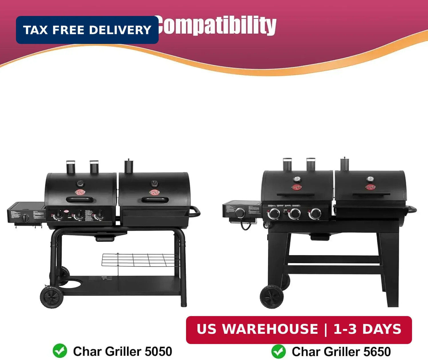 Grill Warming Rack Parts for Char Griller Grill 5050 3001 5650 5072 3008 Warm