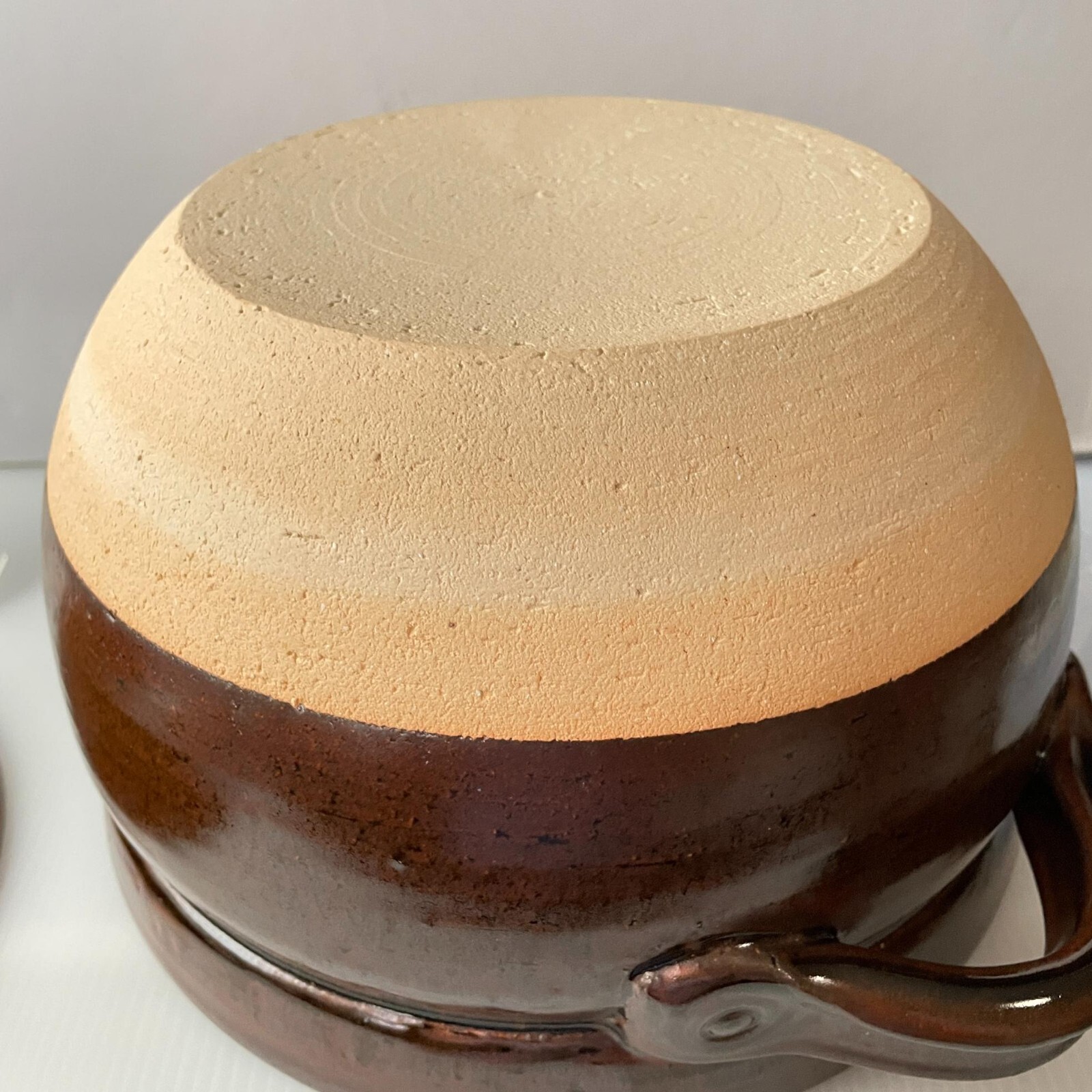 Japanese DONABE Clay Pot IGA ware AMEYU TOBI 3.2L Brown Glazed Stew Rice Pot