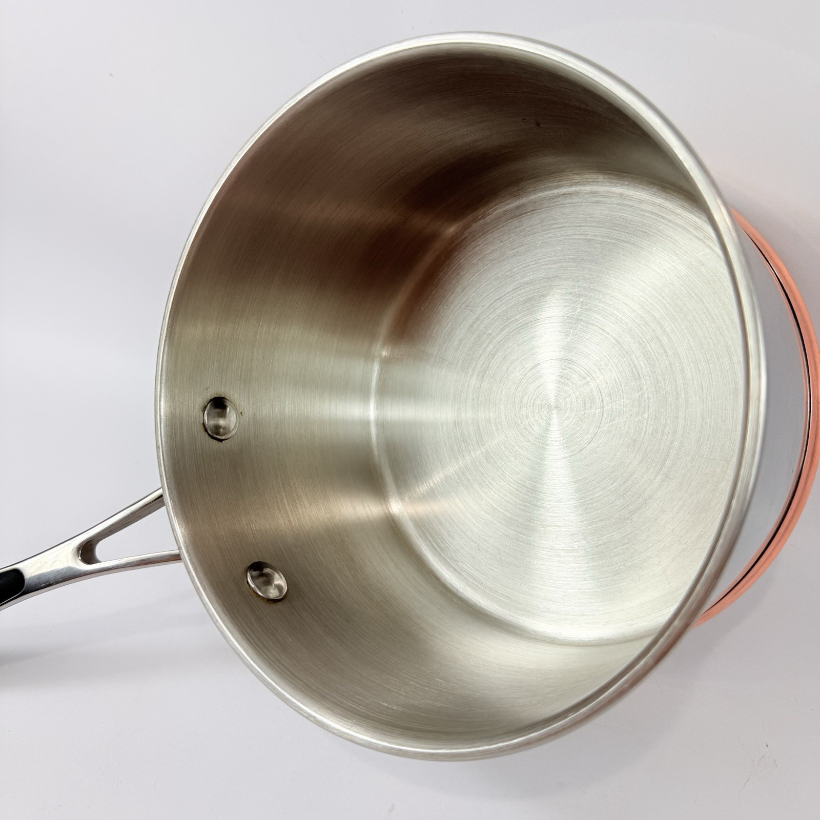 RK Real Kitchen Copper Bottom Large Stock Pot 7 x 4.5 Inches Stainless NO LID EX