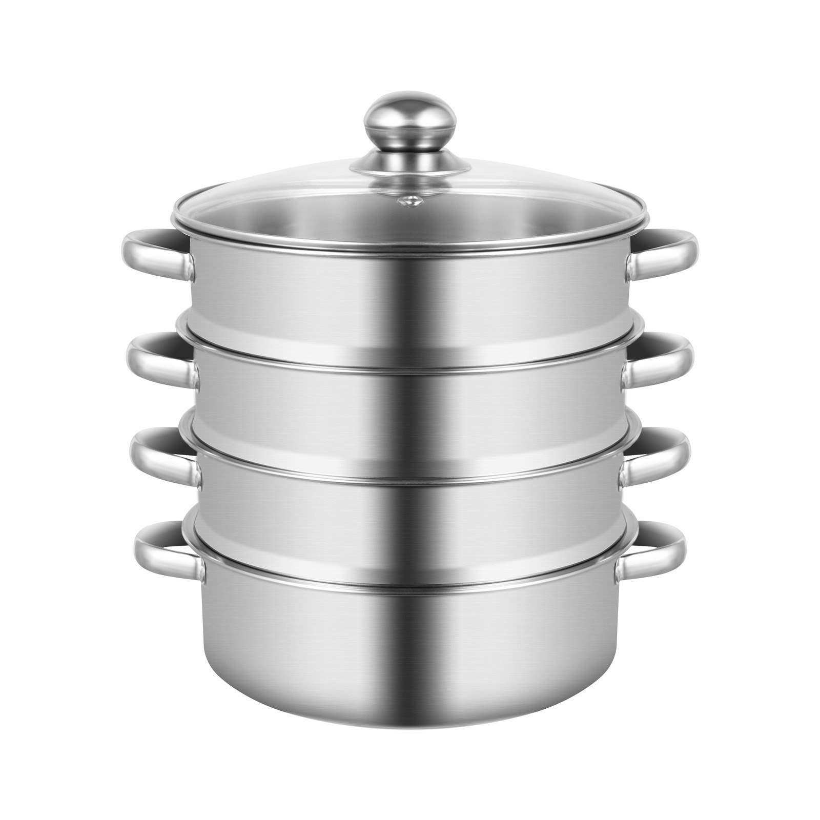 5-Tier Dumpling Steamer Stainless Steel Steamer Pot With Lid Steaming Basket