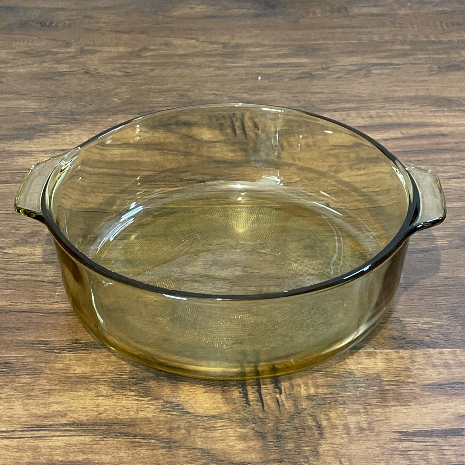 Vintage 1960’s Dynaware Pyr-O-Rey Casserole Dish Yellow Amber Mexico