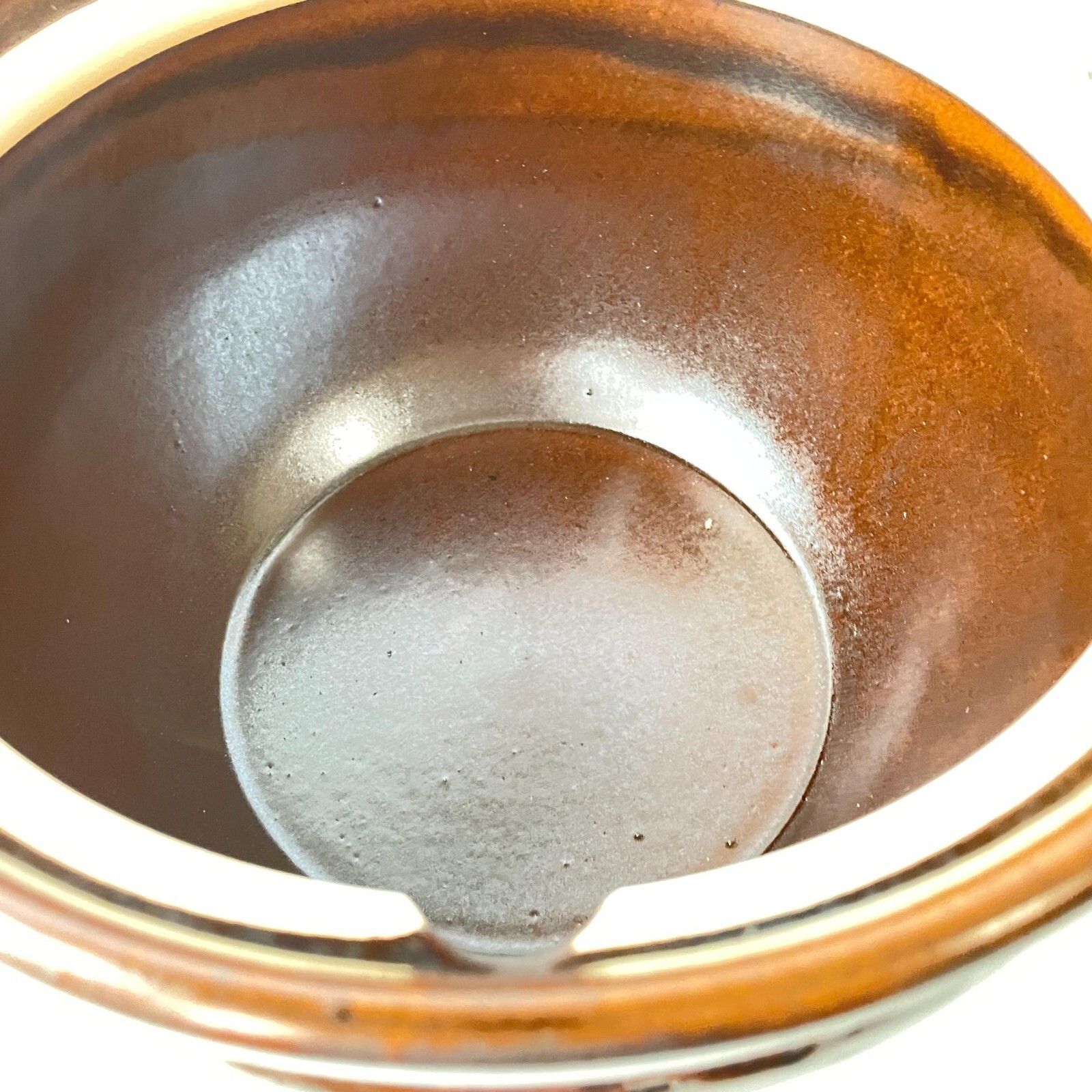 Japanese DONABE Clay Pot IGA ware AMEYU TOBI 3.2L Brown Glazed Stew Rice Pot