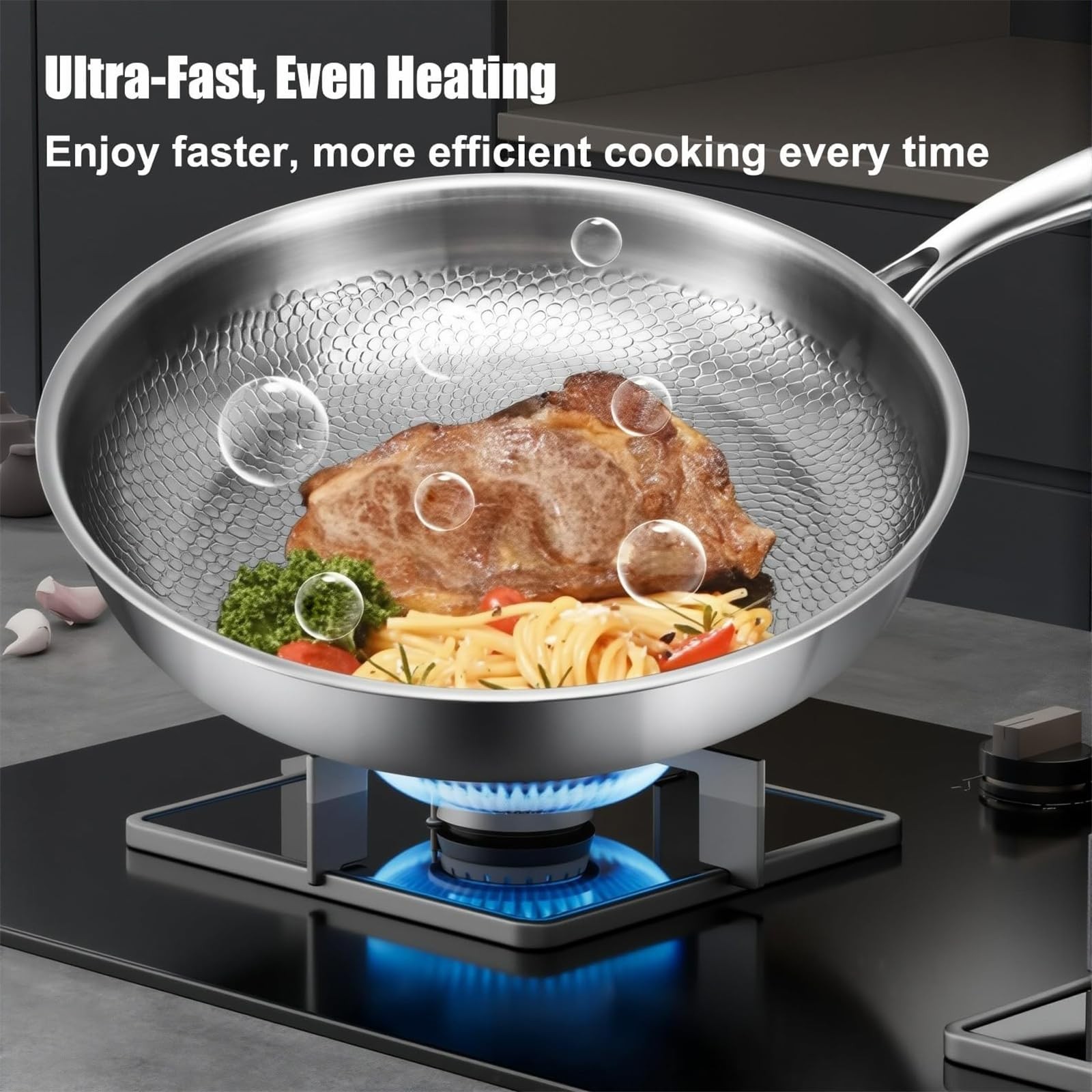 Titanium Hammered Pan Pro, 2025 New Multifunctional Ultra-Durable 11.02IN