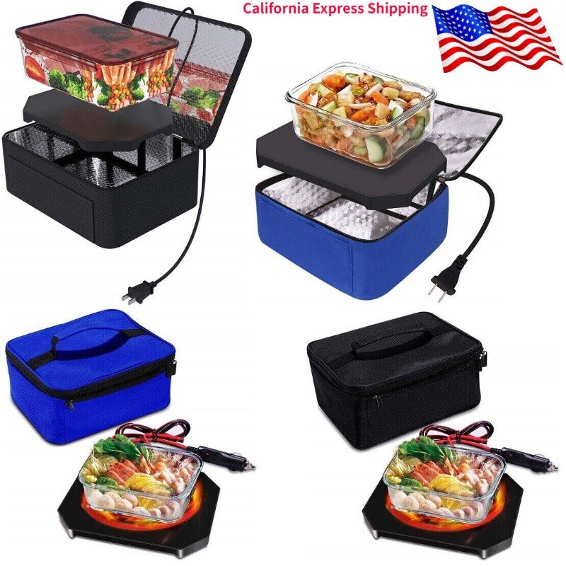Mini Oven Food Heating Device Portable Heating Lunch Box for Office/Car 2 in 1