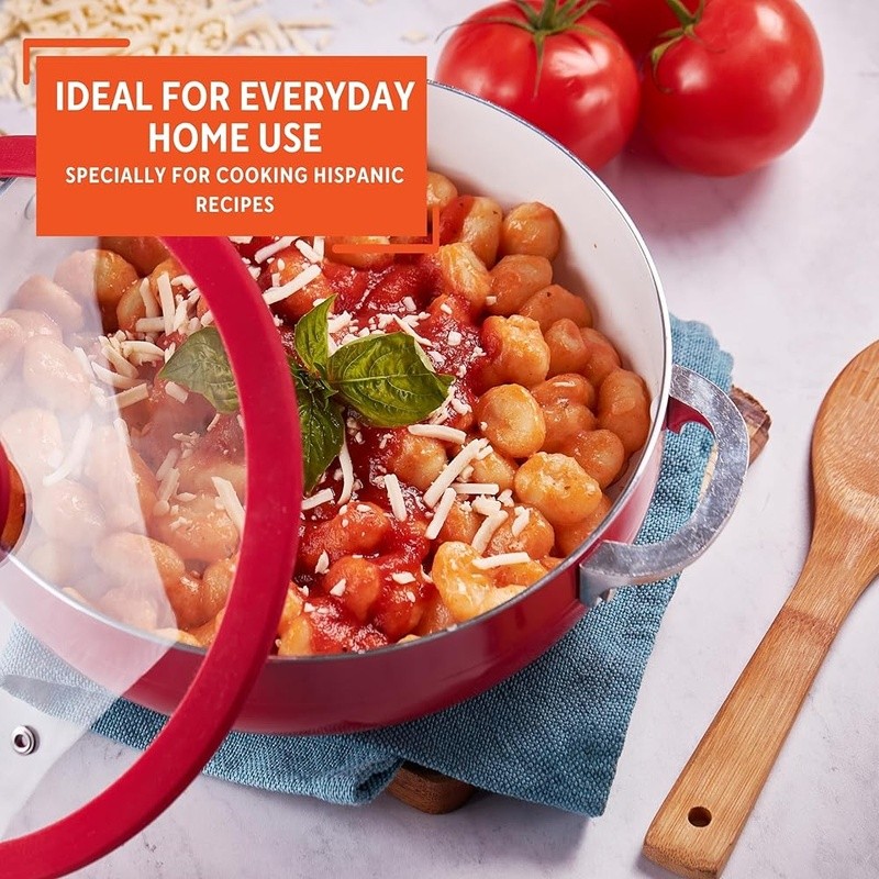Durable Ceramic Caldero Cooking Pot 3.2qt Even Heat Retention Versatile Tool New