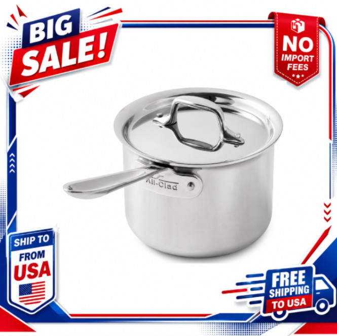 All-Clad D3 Tri-Ply Stainless-Steel Saucepan 2-Qt.