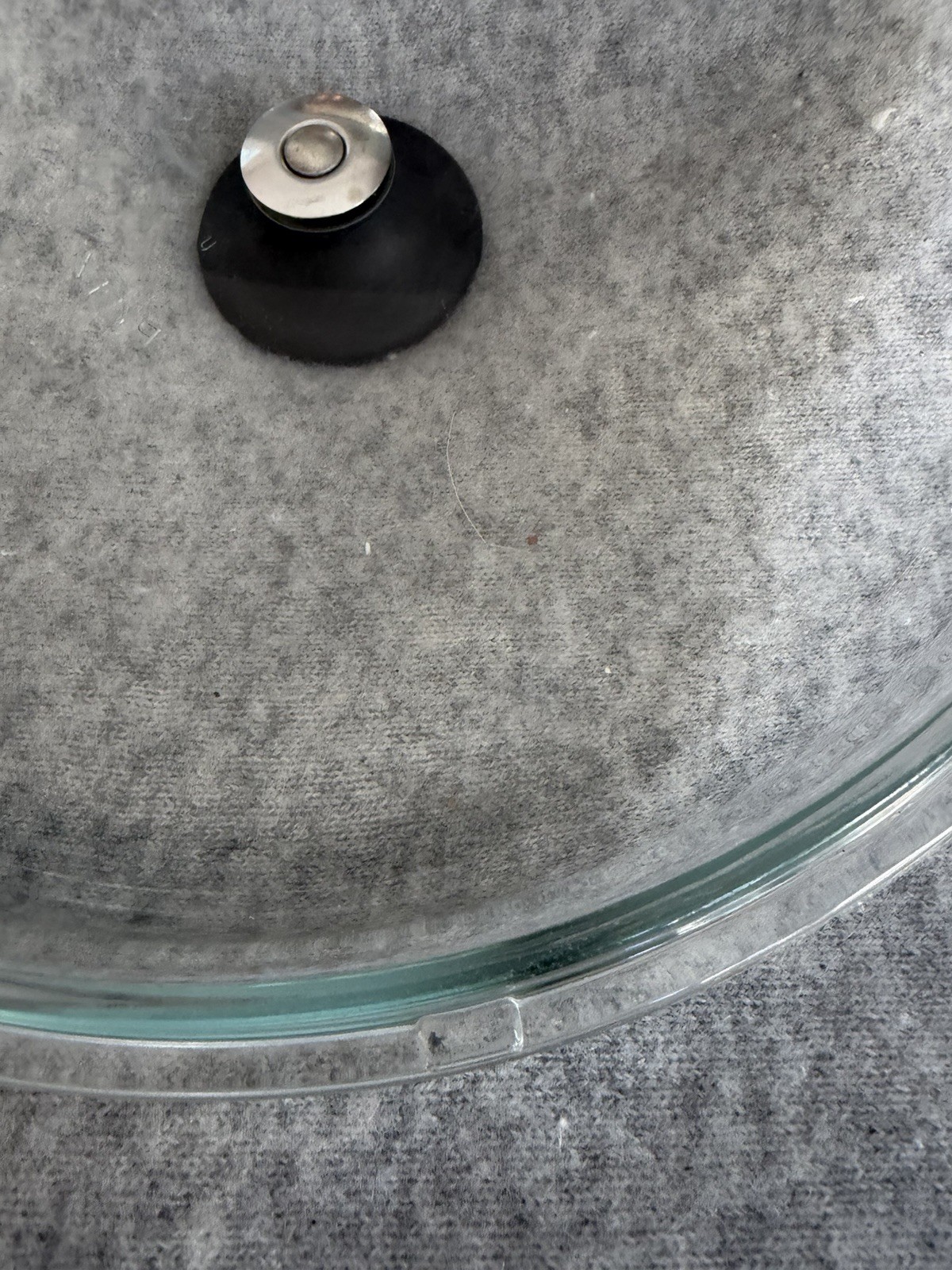 Le Creuset Pyrex 10 Inch Clear Glass Lid Black Knob