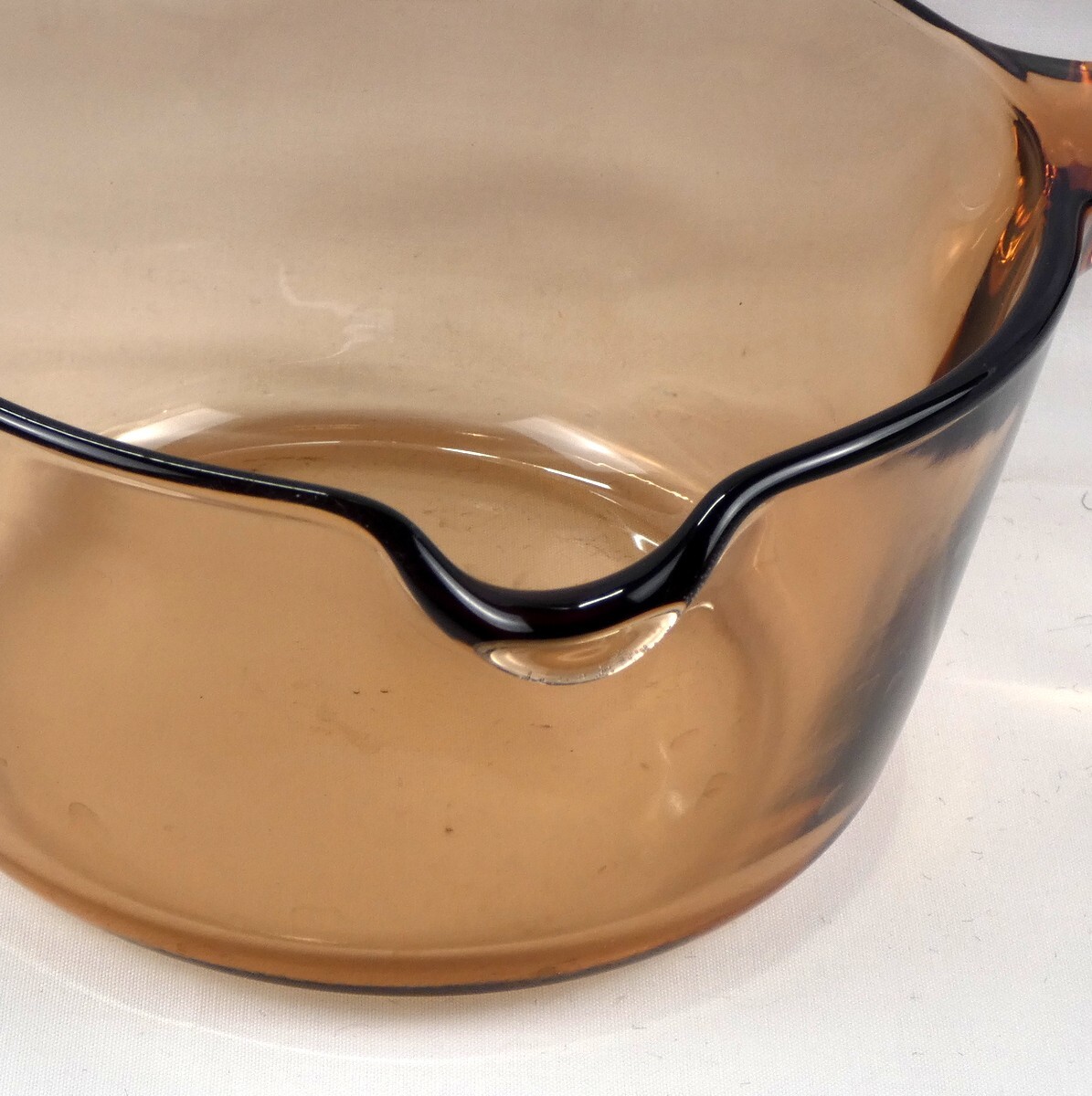 Corning Vision Amber Saucepan w Spout Glass 1 L w Pyrex Lid V-1-C USA