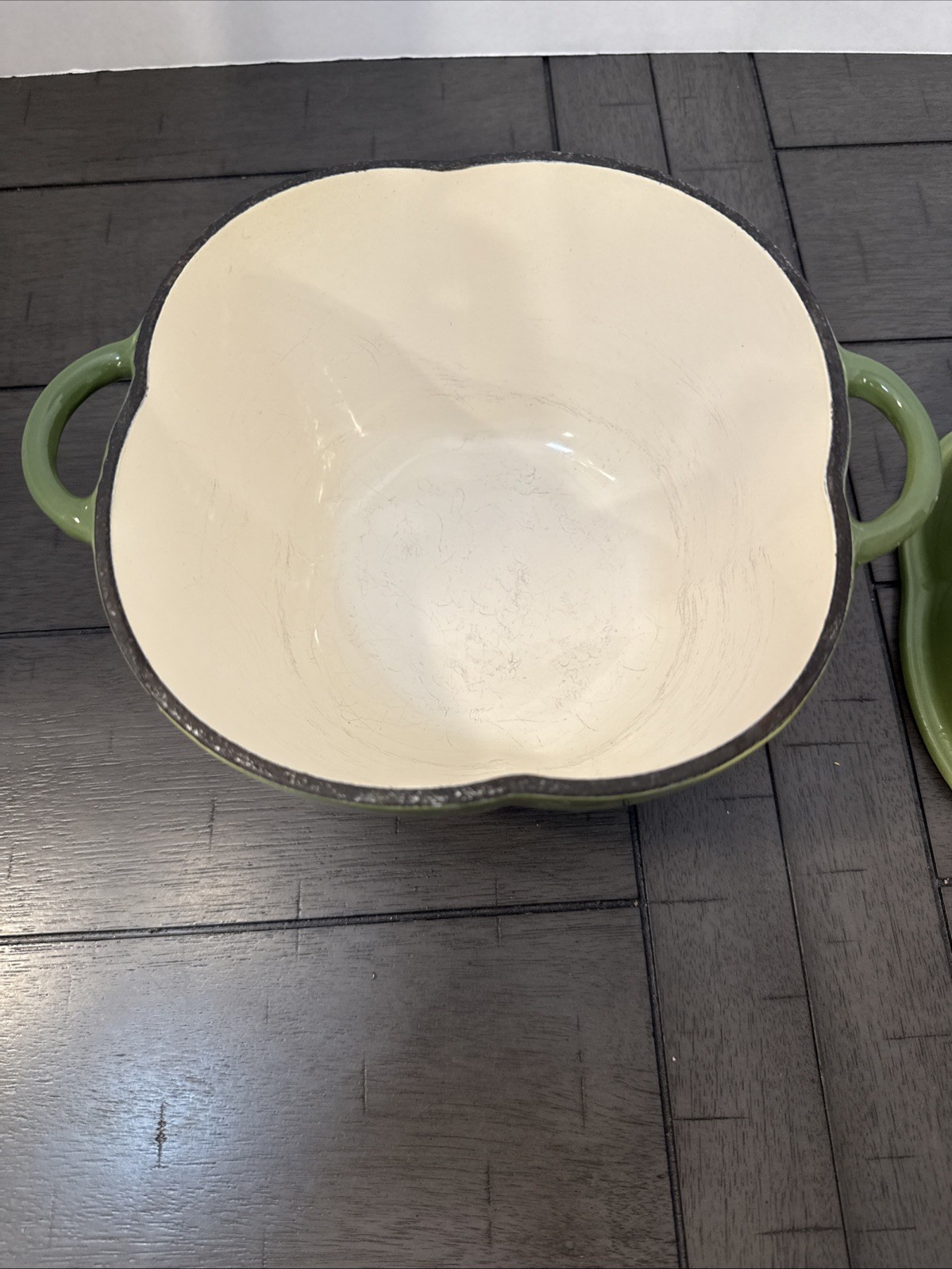 Technique Green Bell Pepper Enameled Cast Iron Dutch Oven Pot Casserole