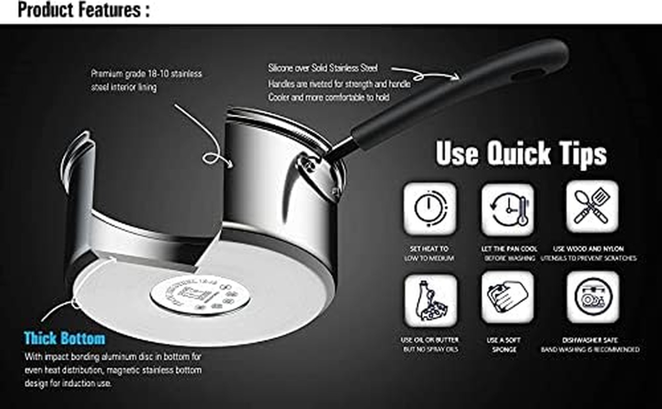12-Piece Stainless Steel Cookware Set – Durable & Stylish Silver
