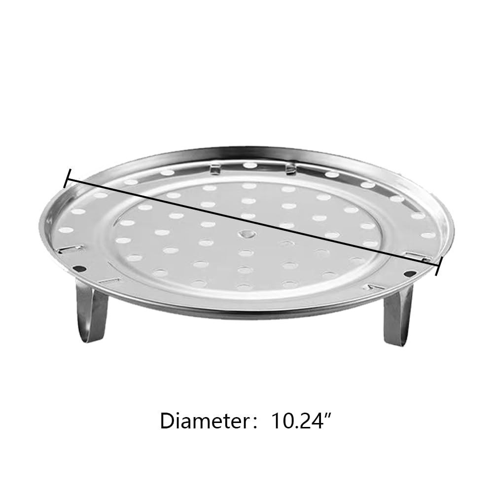 10.2 Inch Dia Stainless Steel Steamer Rack Removable Legs Kitchen Utensil