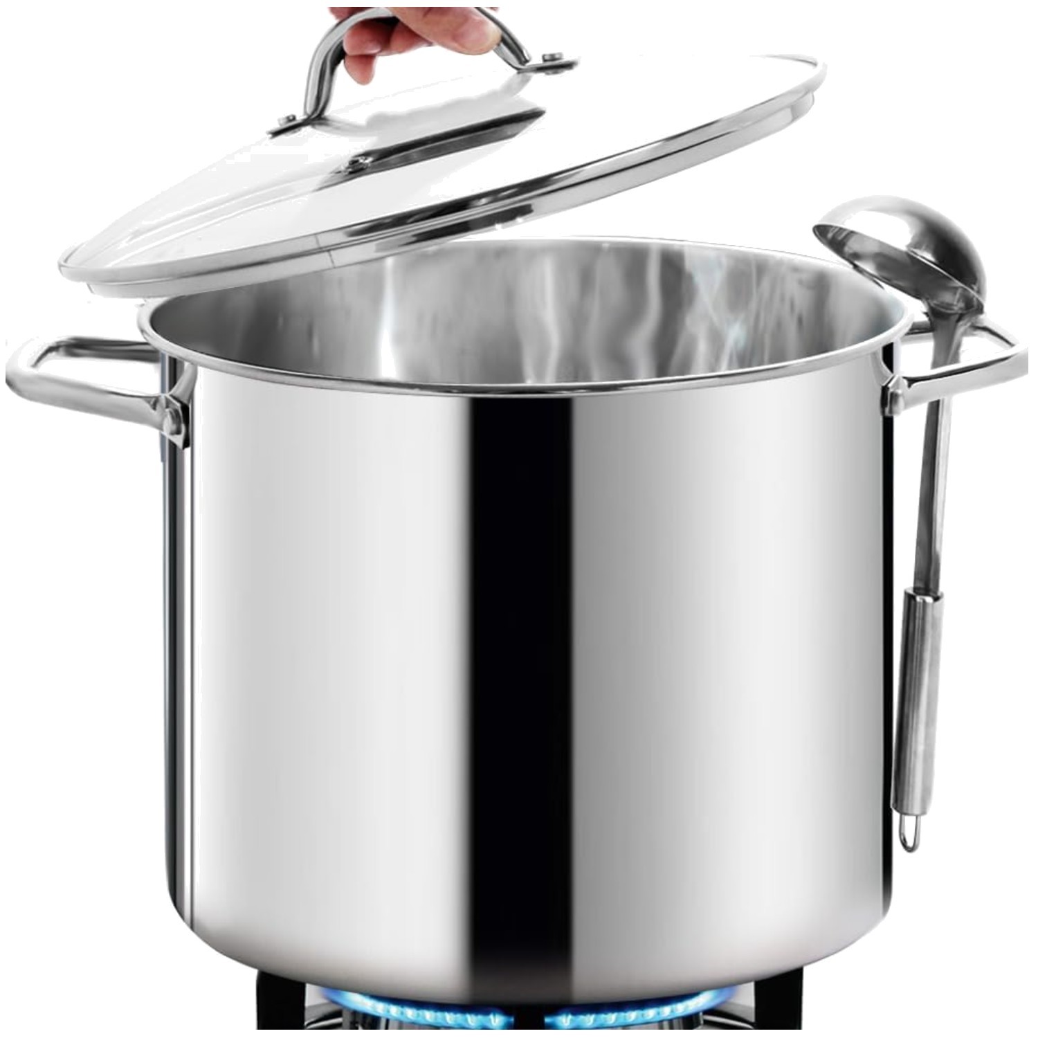Heavy Duty Induction Soup Pot – 20 Quart Commercial Stockpot