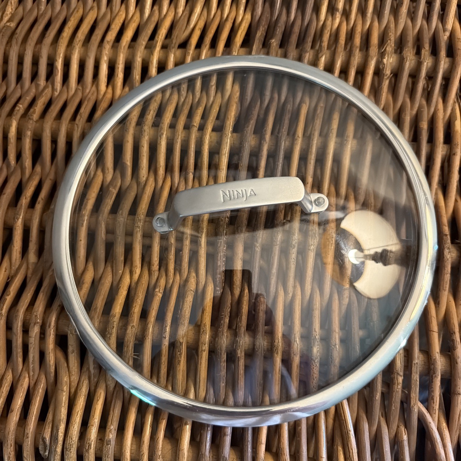 Ninja 10 Inch Inner Glass Lid Stainless Rim Replacement Pot Pan Cover