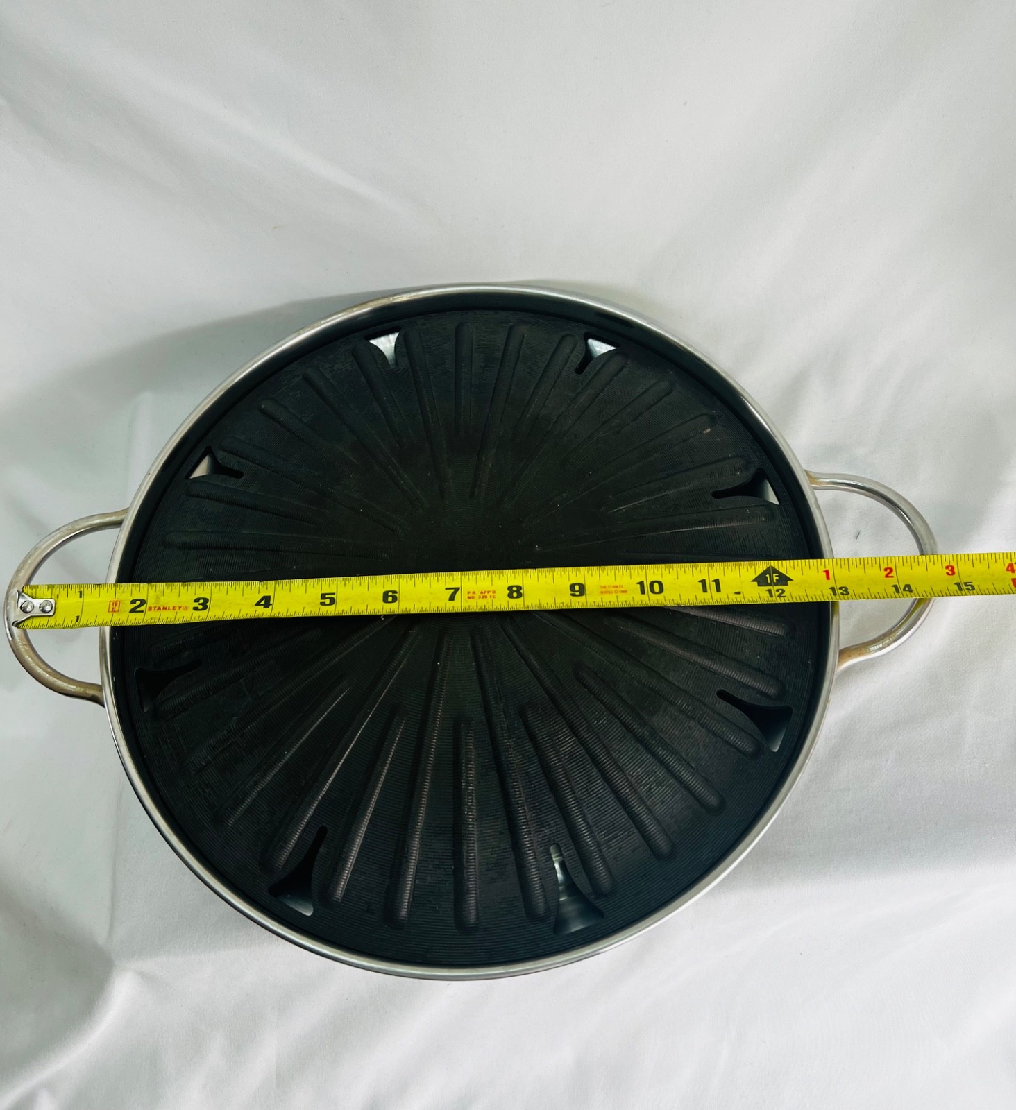 Vintage Circulon Korean BBQ Grill Pan Cast Aluminum Tabletop Grill 12”