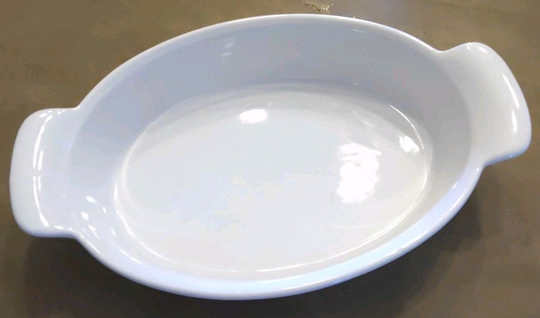 Goodcook 1.5 QT White Double Handle Stoneware Oval Casserole Dish
