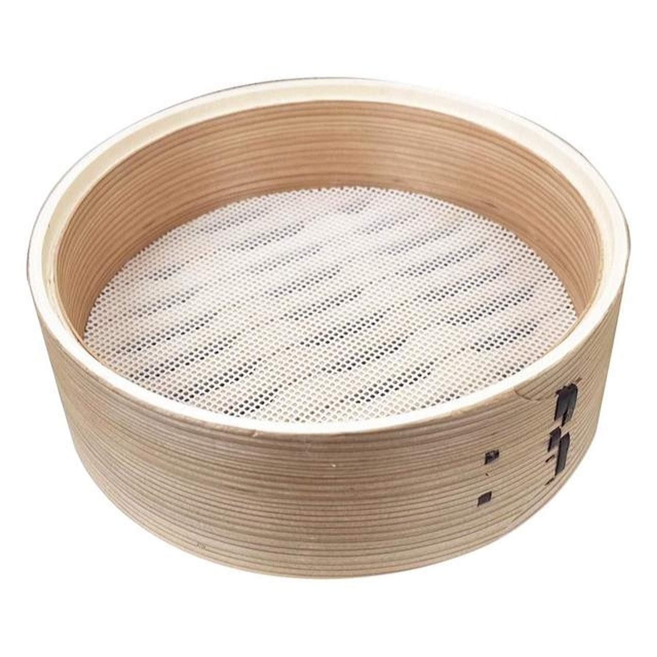 FUJIHORO Enamel Pot with Steamer Insert 7.8in & 7.0in White Greige JAPAN NEW