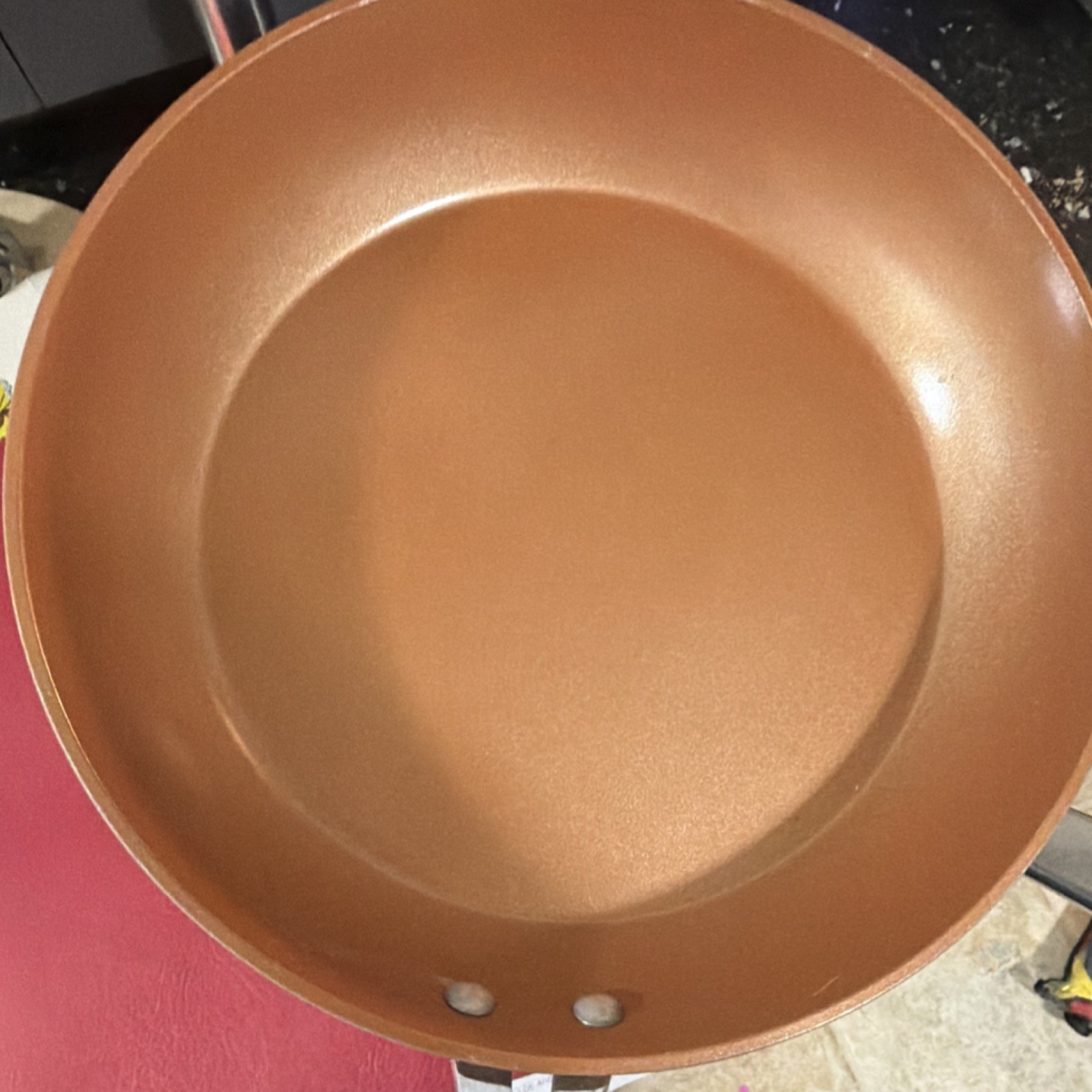 Ecolution Copper 12″ Nonstick Aluminum Round Frying Pan Skillet Gas/Electric