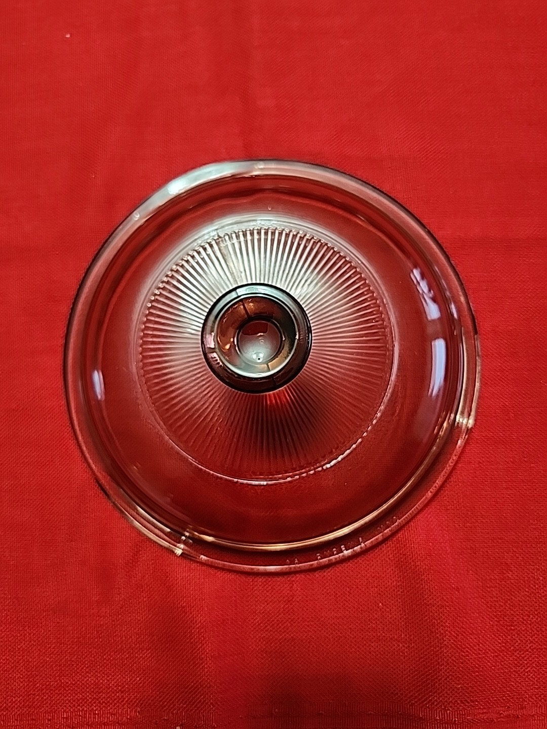 CorningWare Visions Cranberry V-1-C Pyrex Glass Replacement Lid 6 1/4″ V1C