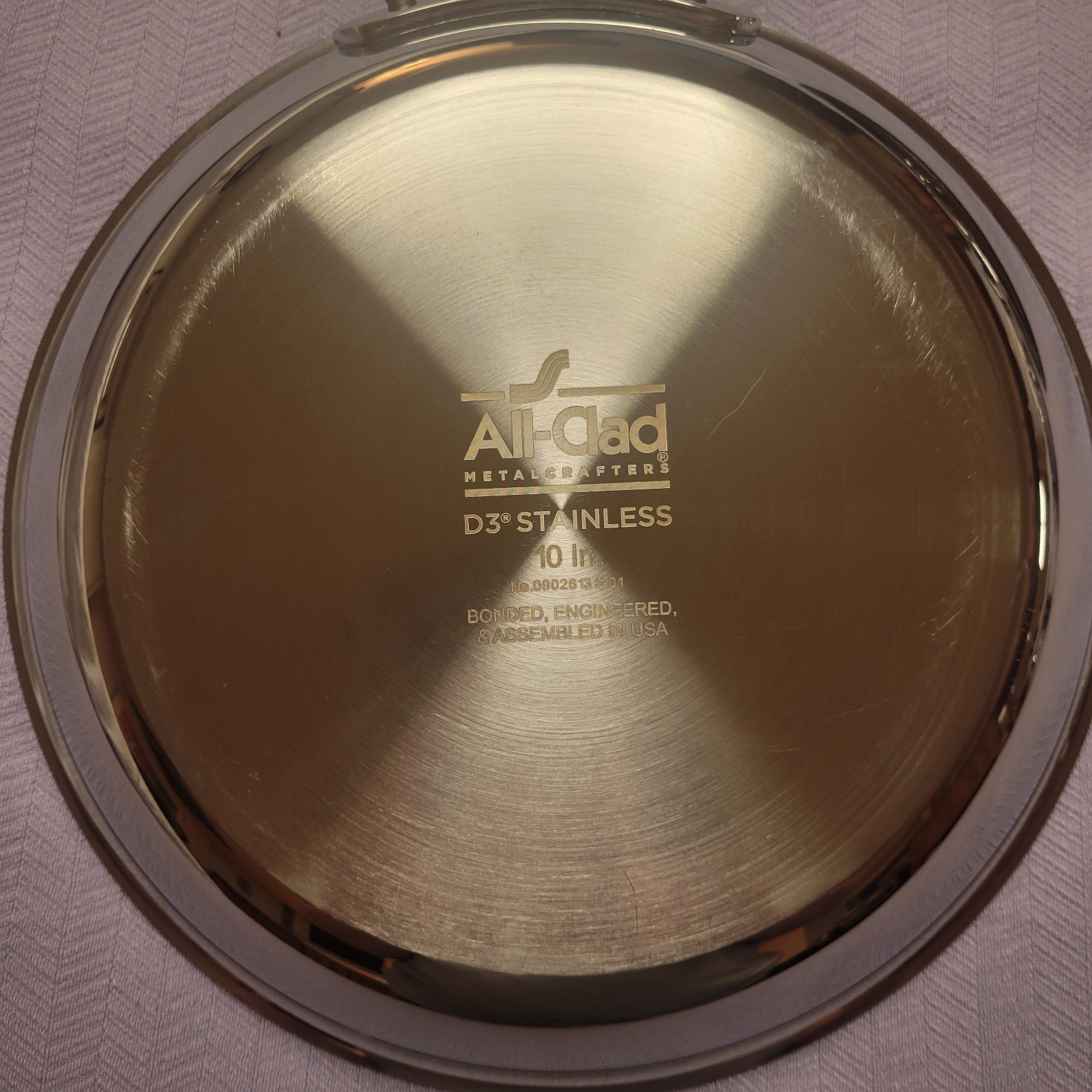All-Clad D3 3-Ply Bonded Stainless Steel 10 Inch Skillet 41106SC W/ Lid NEW
