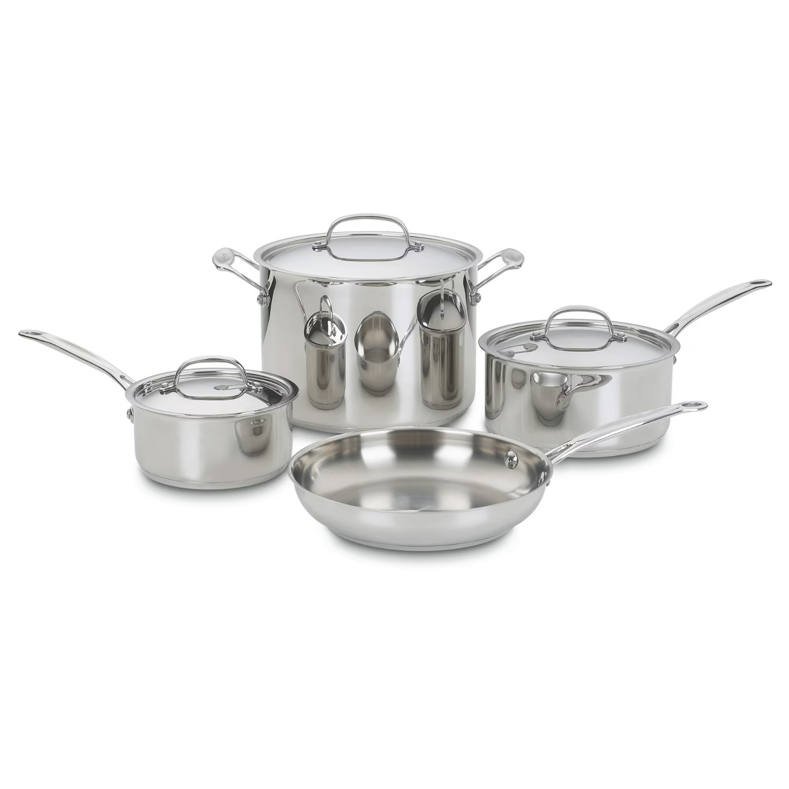 Cuisinart Chef’s Classic 7-Pc Stainless Steel Cookware Set Pots & Pans Kitchen
