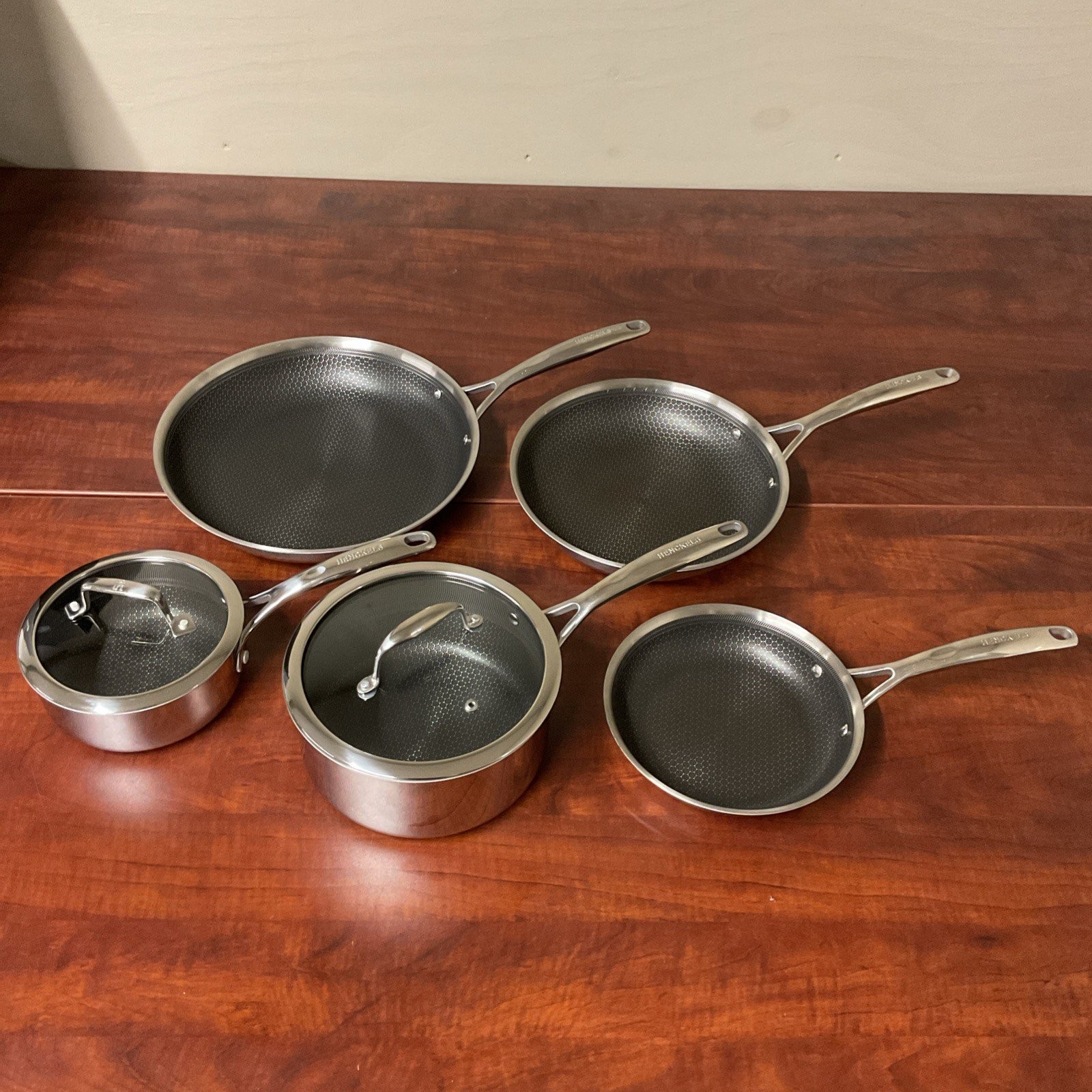 Henckels 7pc Paradigm Stainless Steel Non-Stick Pan & Pot Cookware Set