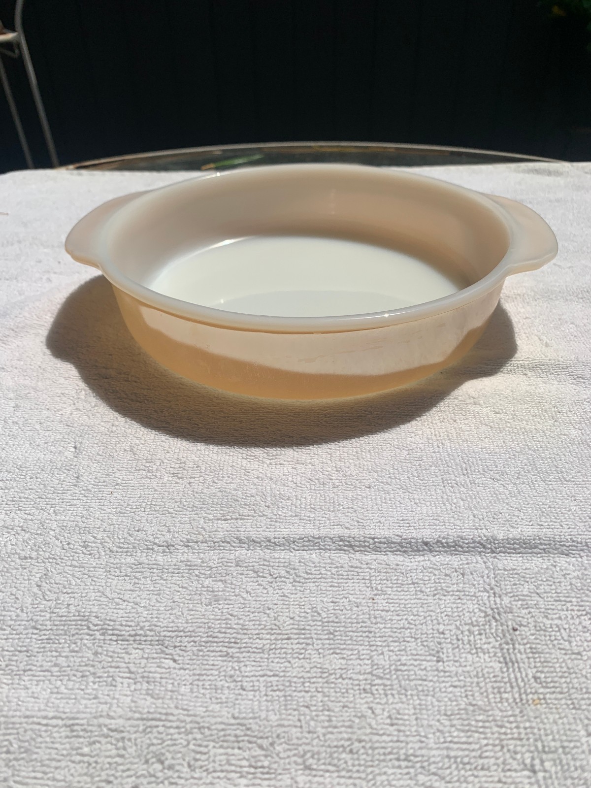 Fire King by Anchor Hocking 450 “Peach Lustre” 8.5” Pie Plate/Casserole Dish
