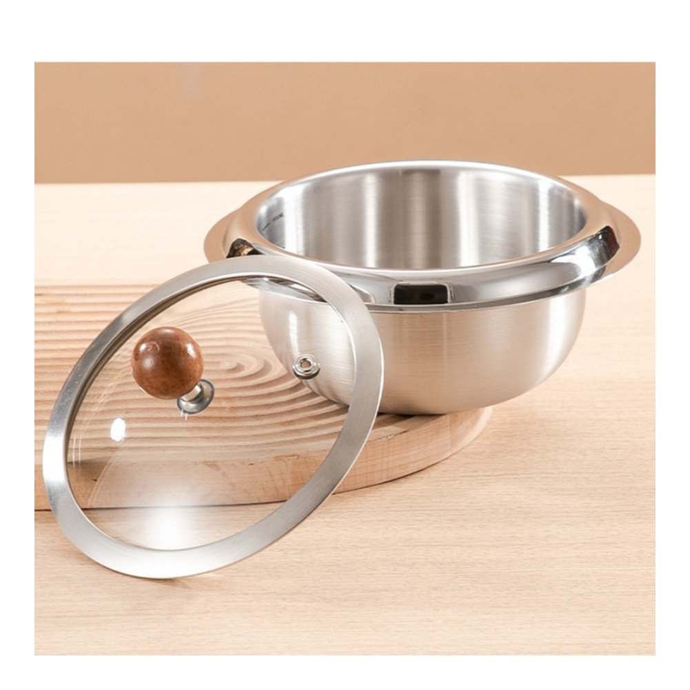 For Induction Use 304 Stainless Steel Mixing Pot for Korean Bibimbap and Salads