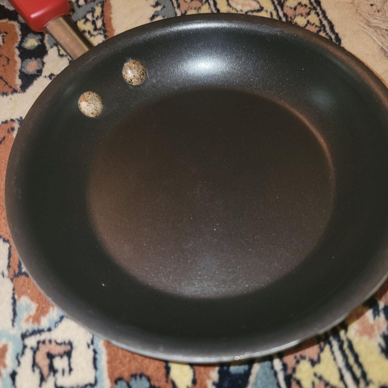 Rachel Ray cookware Fry Saute Simmer Red Pan set 9 1/8″ & 7 5/8″ non stick