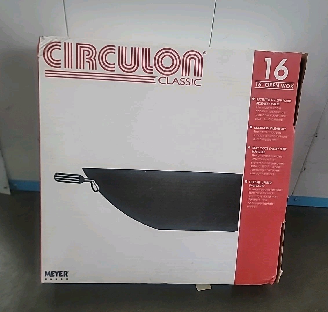 MEYER Circulon Classic Non Stick Open Stir Fry Wok Skillet 16″ Pan #03052 NEW