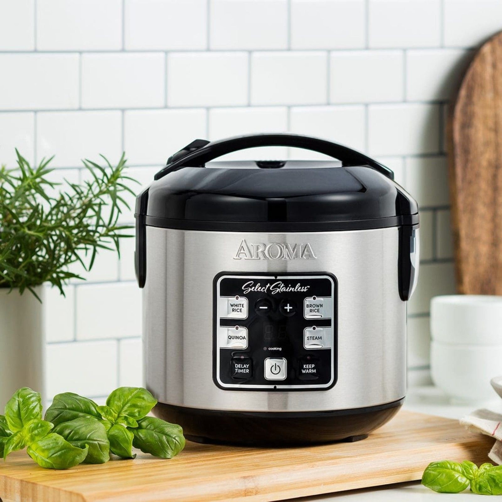 Aroma Select Stainless® Digital Rice & Grain Multicooker ARC-914SBDS 2Qt.