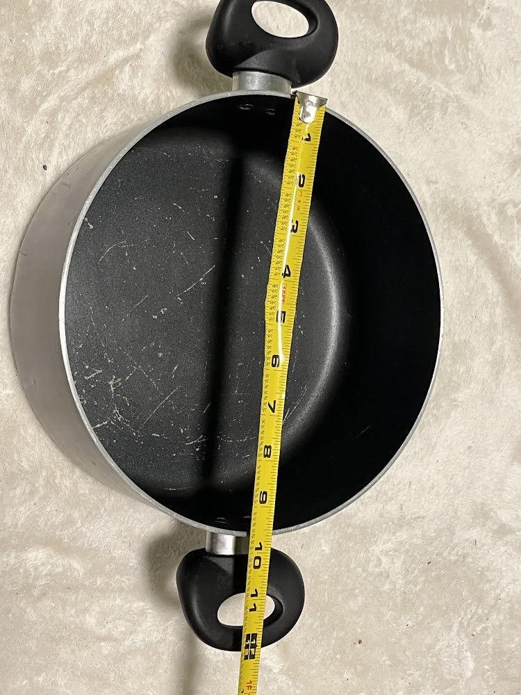 T-fal Tefal Nonstick Aluminum Pot 9.5″ Dia x 4.25″ Tall, Black, No Lid