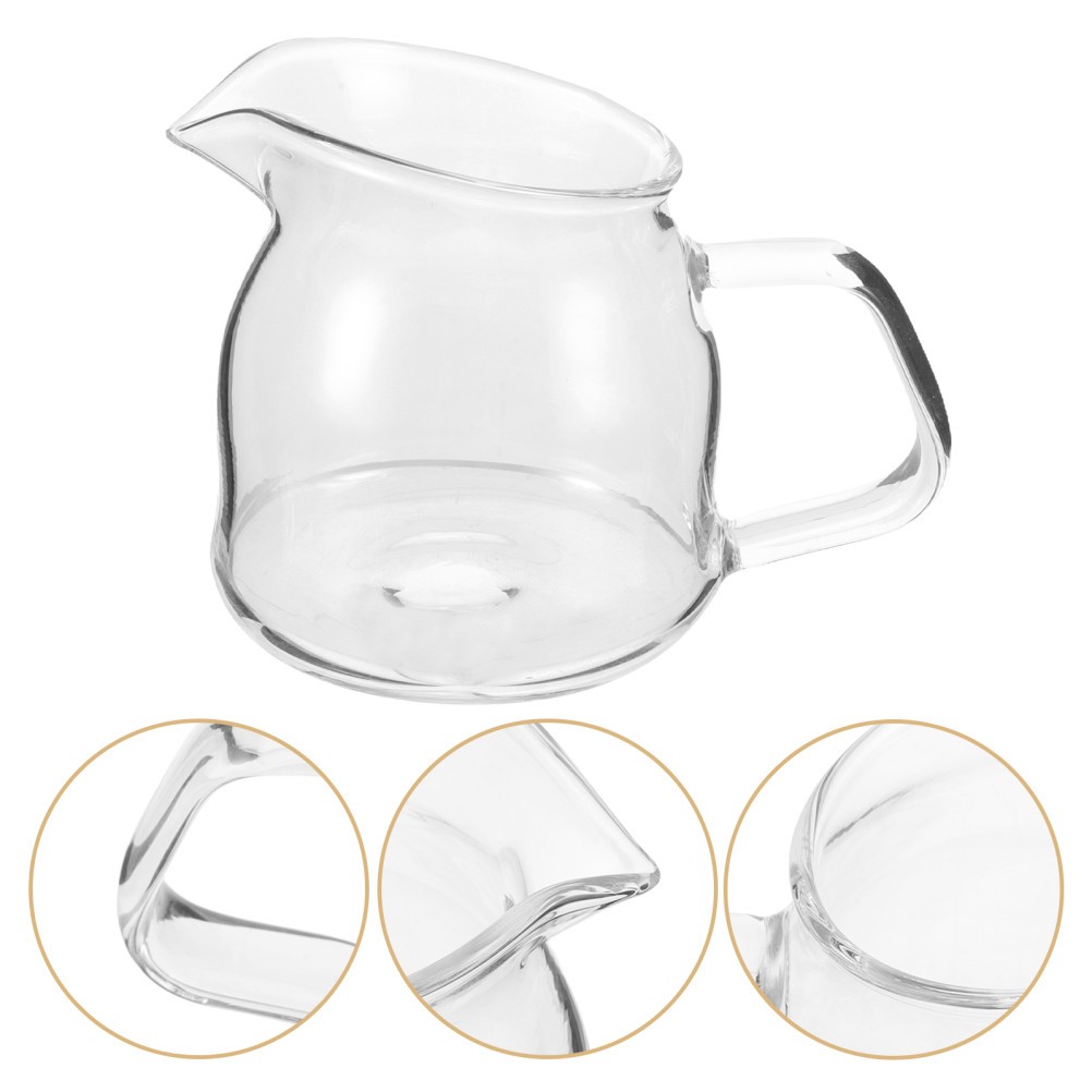 Syrup Pitcher Serving Coffee Frothing Cup Glass Boiling Pot