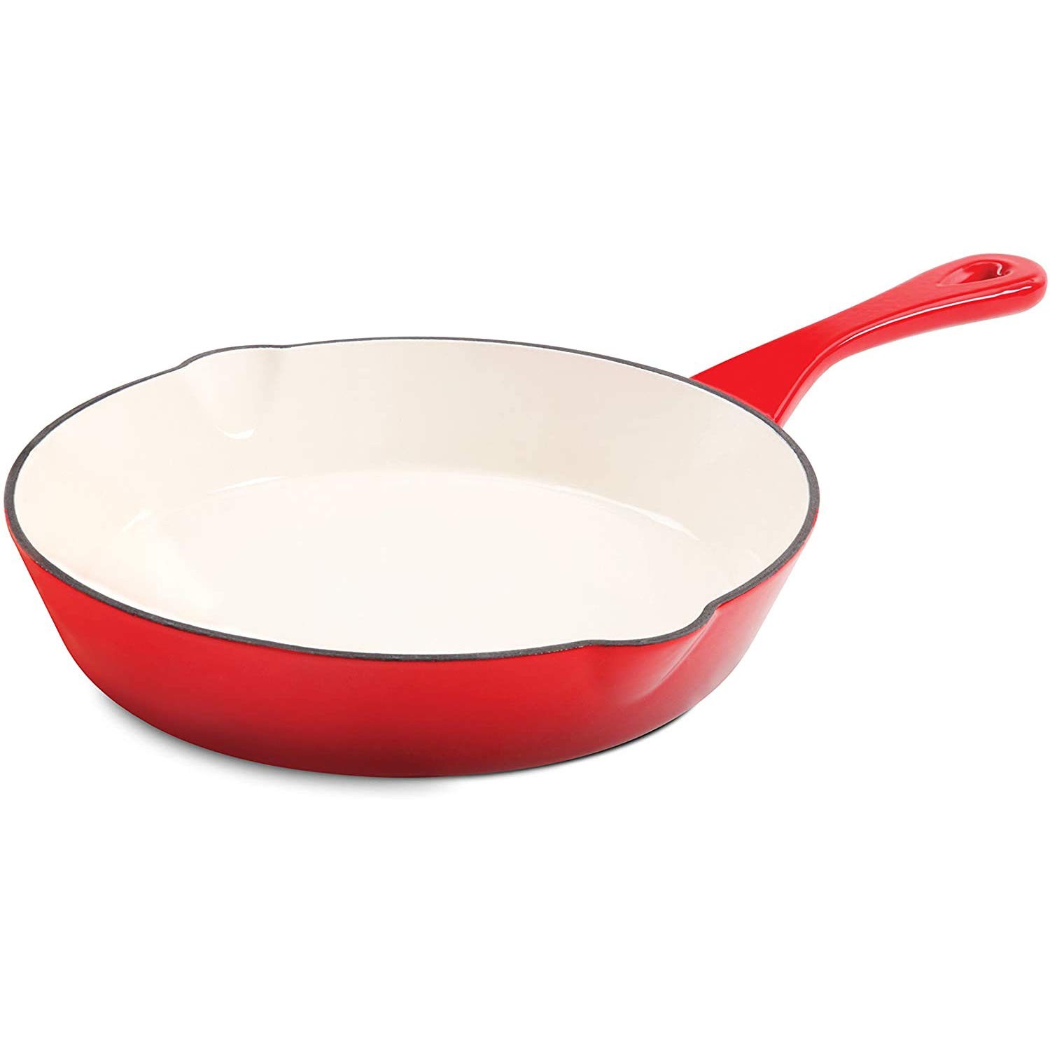 Crock Pot Artisan 8 Inch Enameled Cast Iron Skillet Red Oven Safe Fry Pan