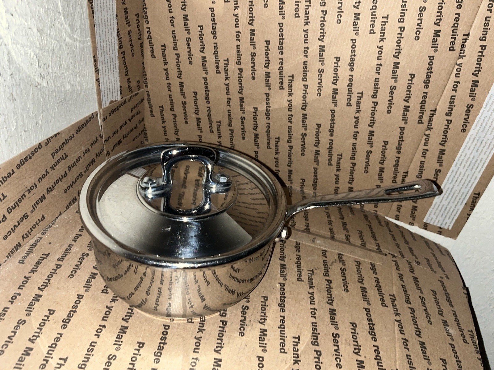 Inoxpran 2 Qt Sauce PanStainless Steel 18/12 Italy Pan W/ Lid Induction Ready