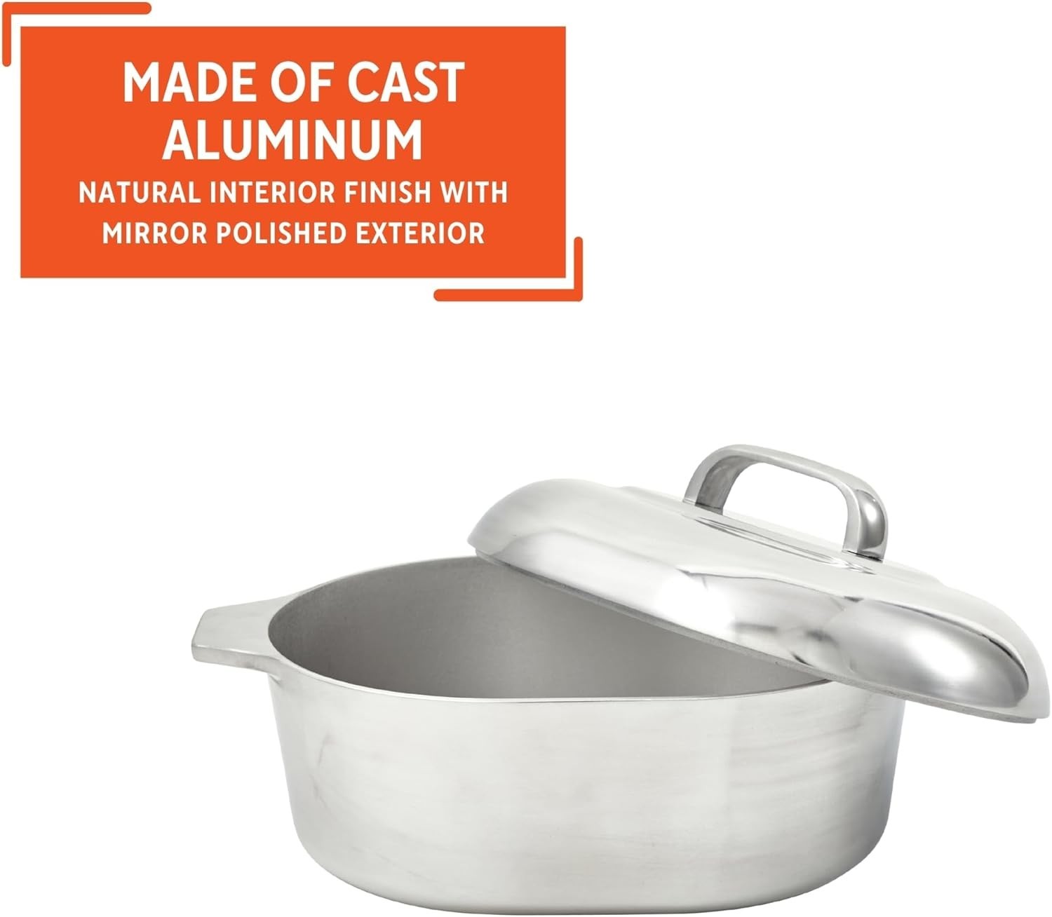11in H. Cajun Cast Aluminum Oval Roaster with Lid