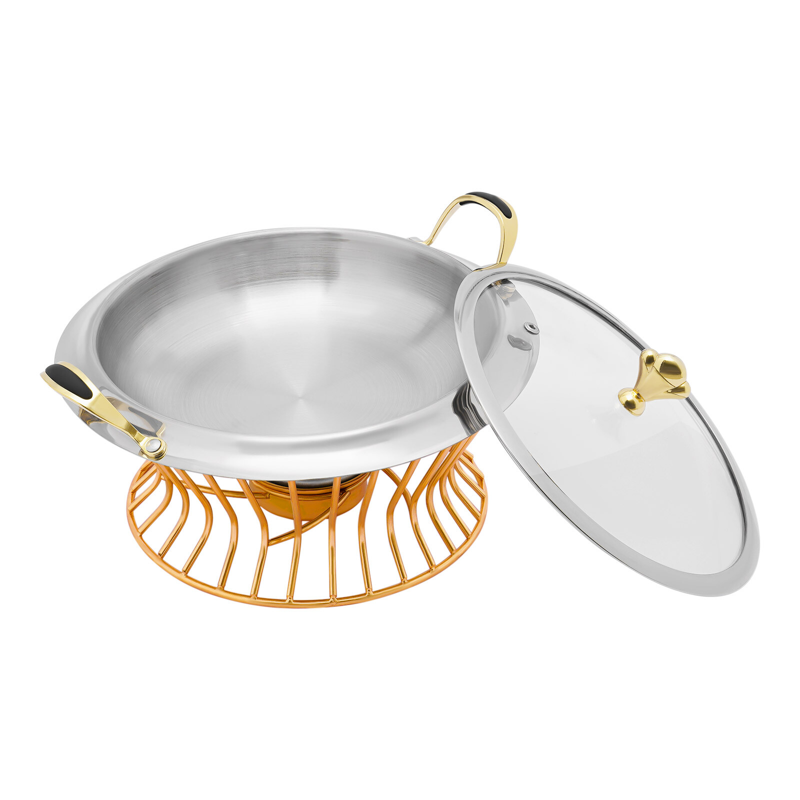 2L Stainless Steel Chafing Dish Buffet Catering Chafers & Warmers W/ Fuel Holder