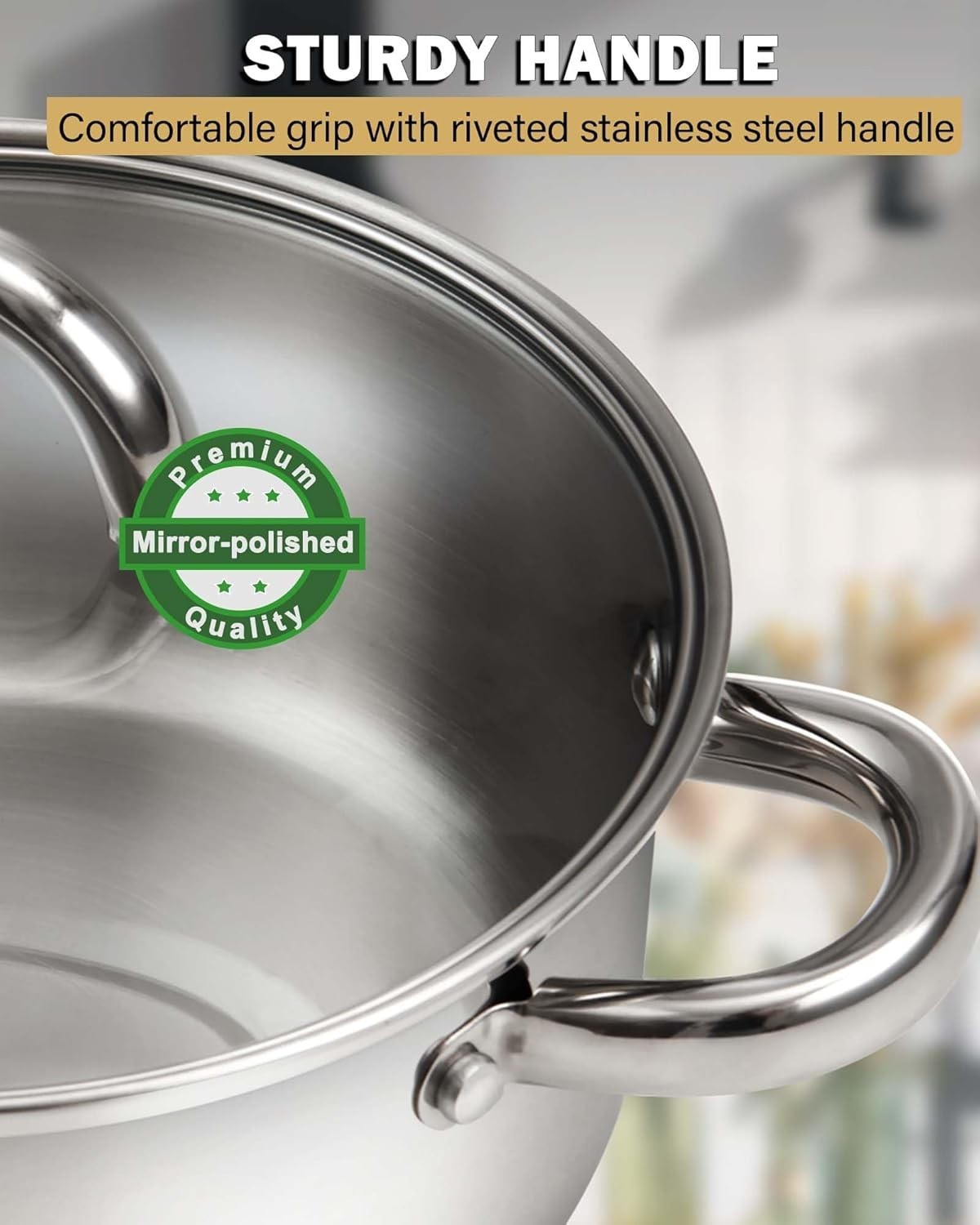 Cookware Sets Stainless Steel Pots Pans 12 Piece Induction Dishwasher Safe