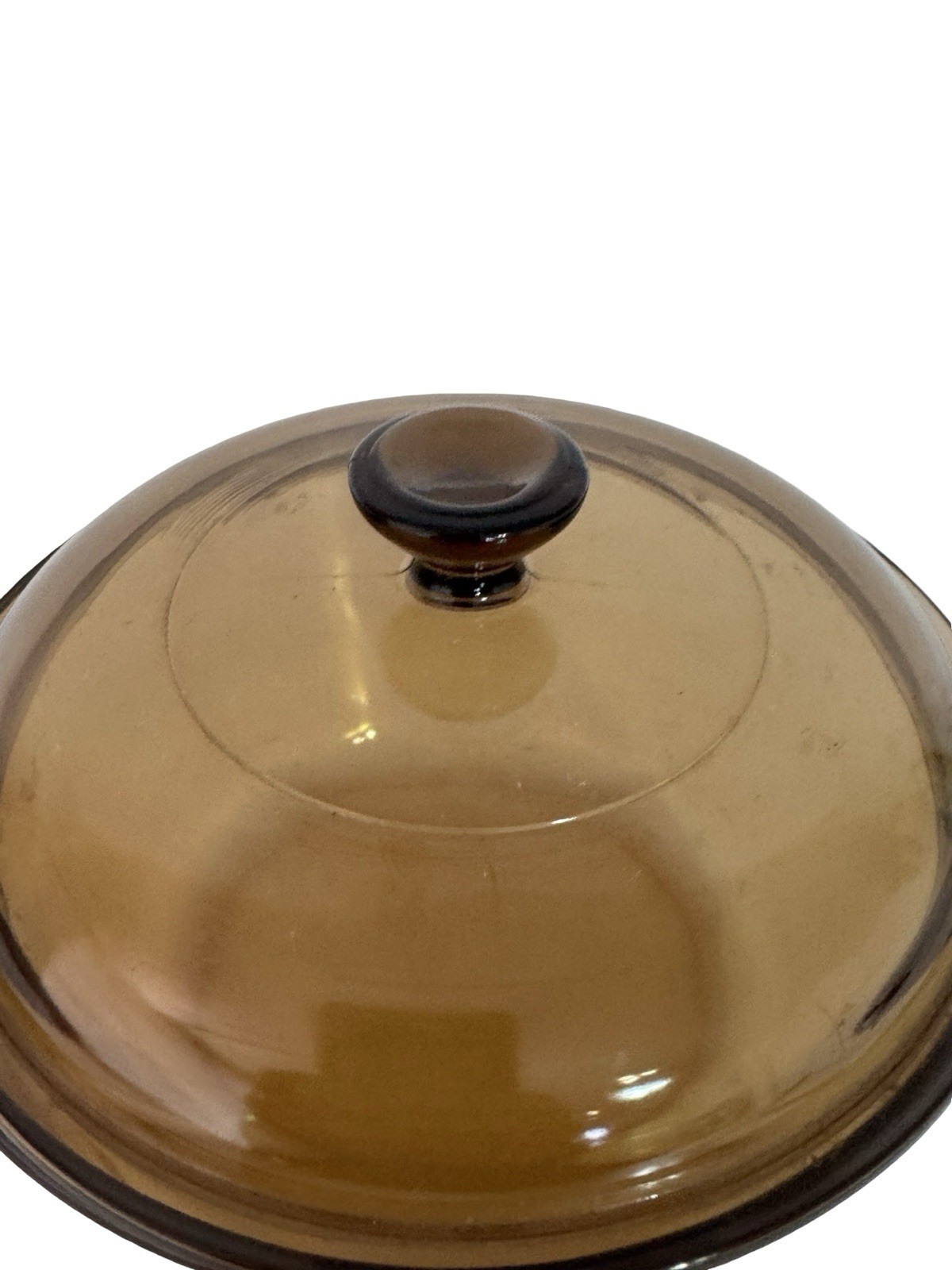 Vintage Corning Vision Ware Amber Glass Saucepan 1.5L w/ Pyrex Lid Cookware Pot