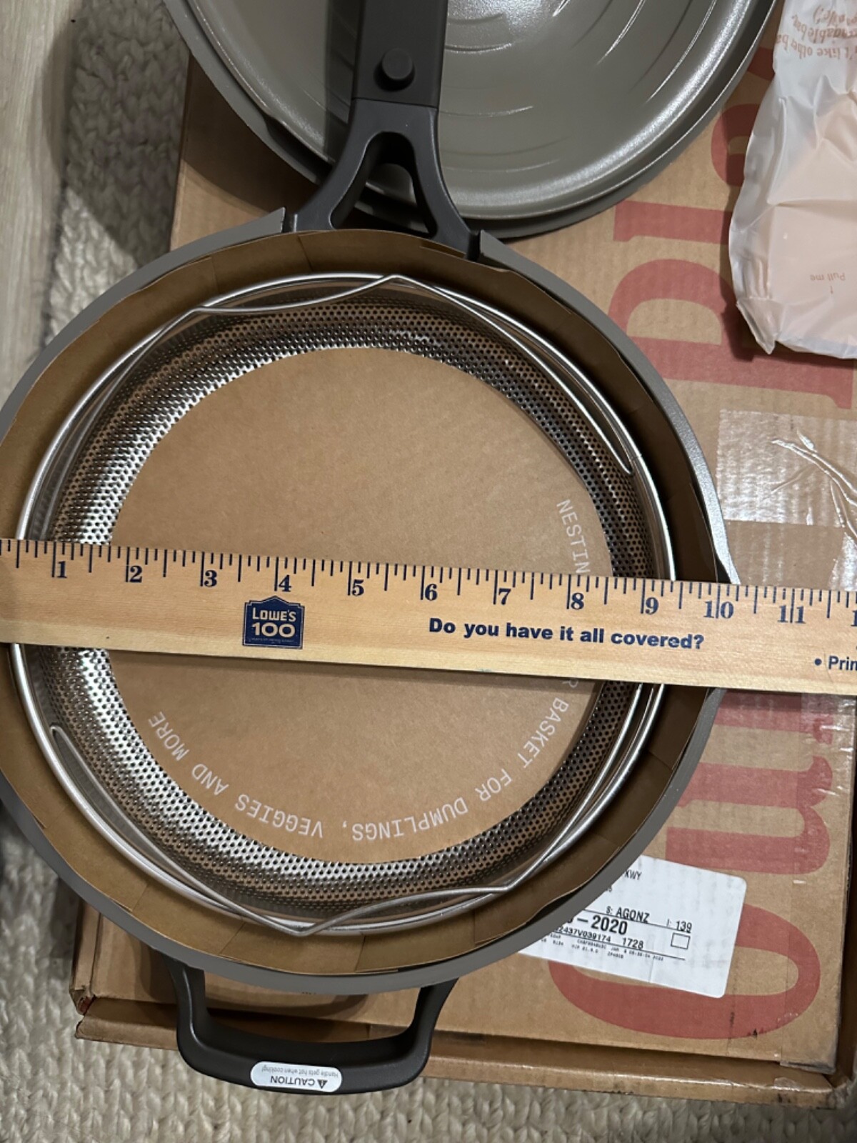 Our Place Always Pan 2.6 Qt 10.5” w/ Wooden Spoon + Steamer Basket -2.0 BLACK