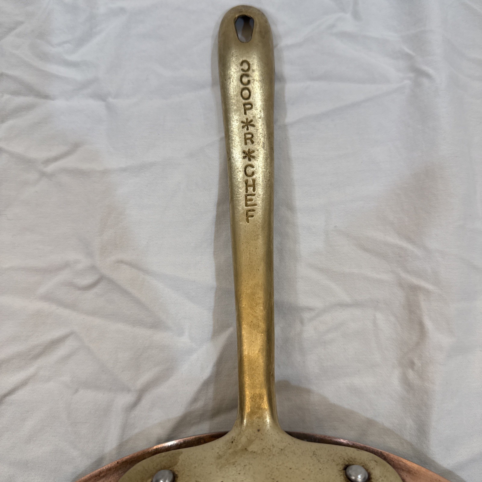 Vtg All-Clad Cop R Chef 12″ Frying pan Cop*r*Chef copper, SS, brass USA Nice!!
