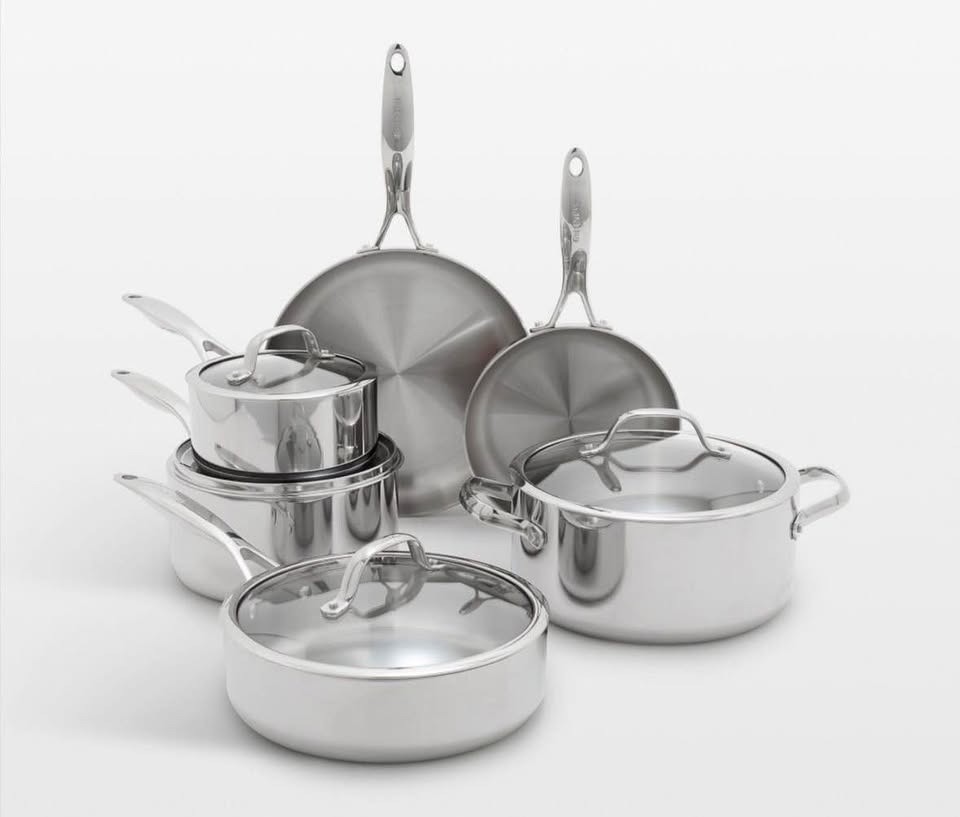 Valencia Pro Stainless Steel Uncoated 10-piece cookware set READ DESCRIPTION!!!
