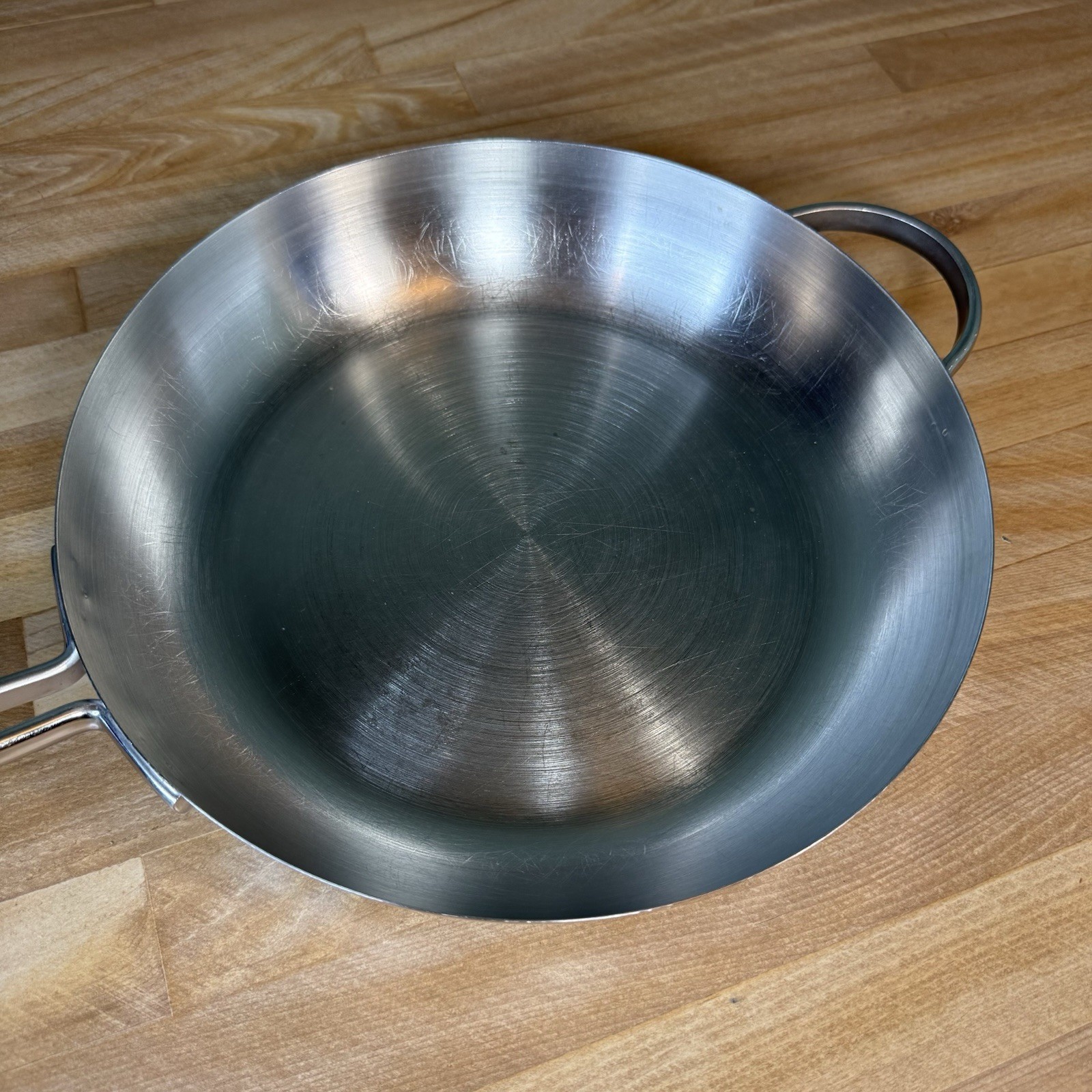 REVERE Pro Line 1801 Stainless 10″ Saute Fry Pan Skillet Copper Core 6760 w/ Lid