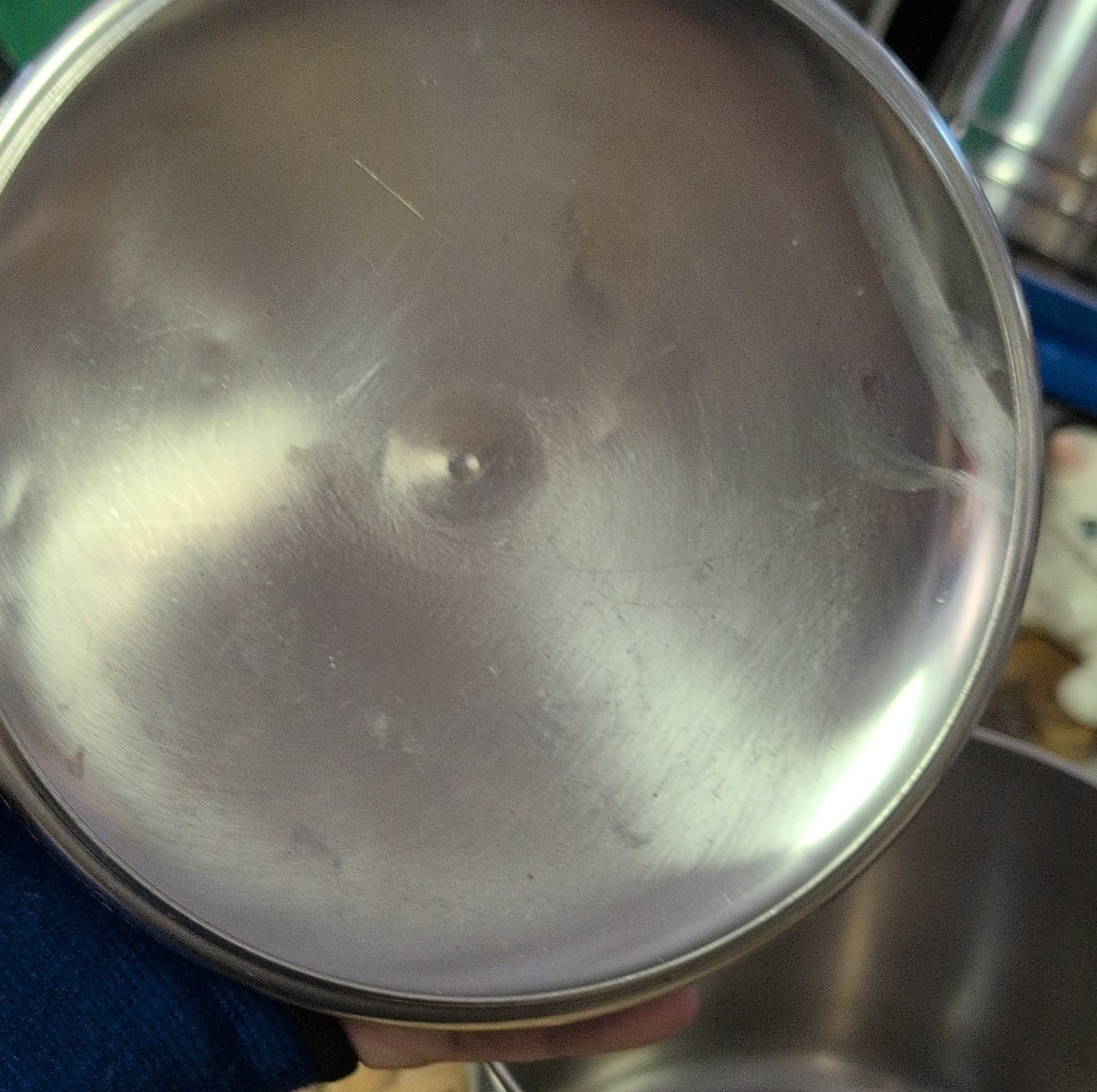 Stainless Steel Copper Saucepan 2 qt Lid Long Handle Silver Round Gas Electric